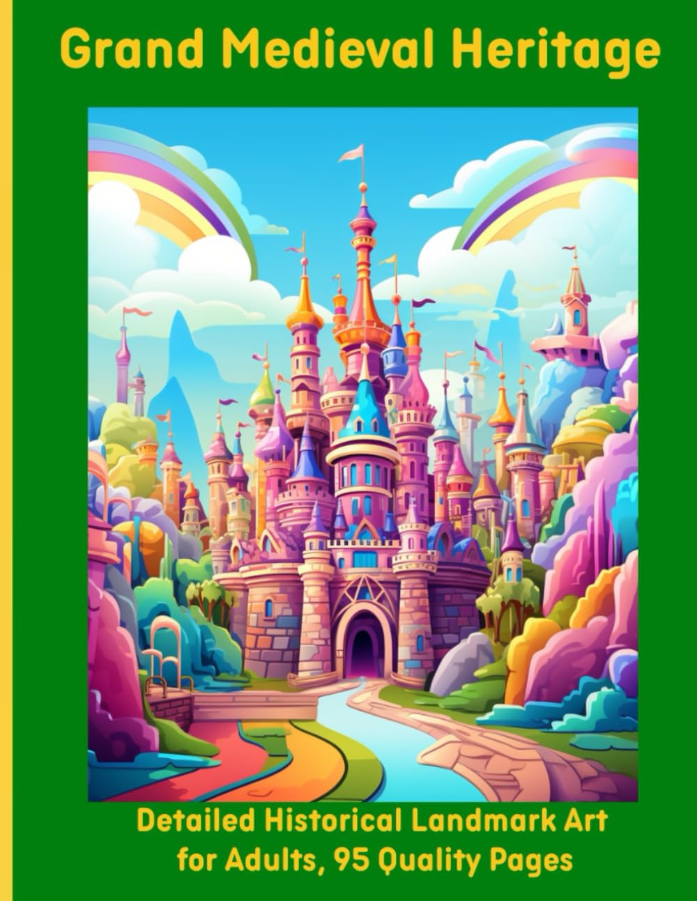 Grand Medieval Heritage: Detailed Historical Landmark Art for Adults, 95 Quality Pages