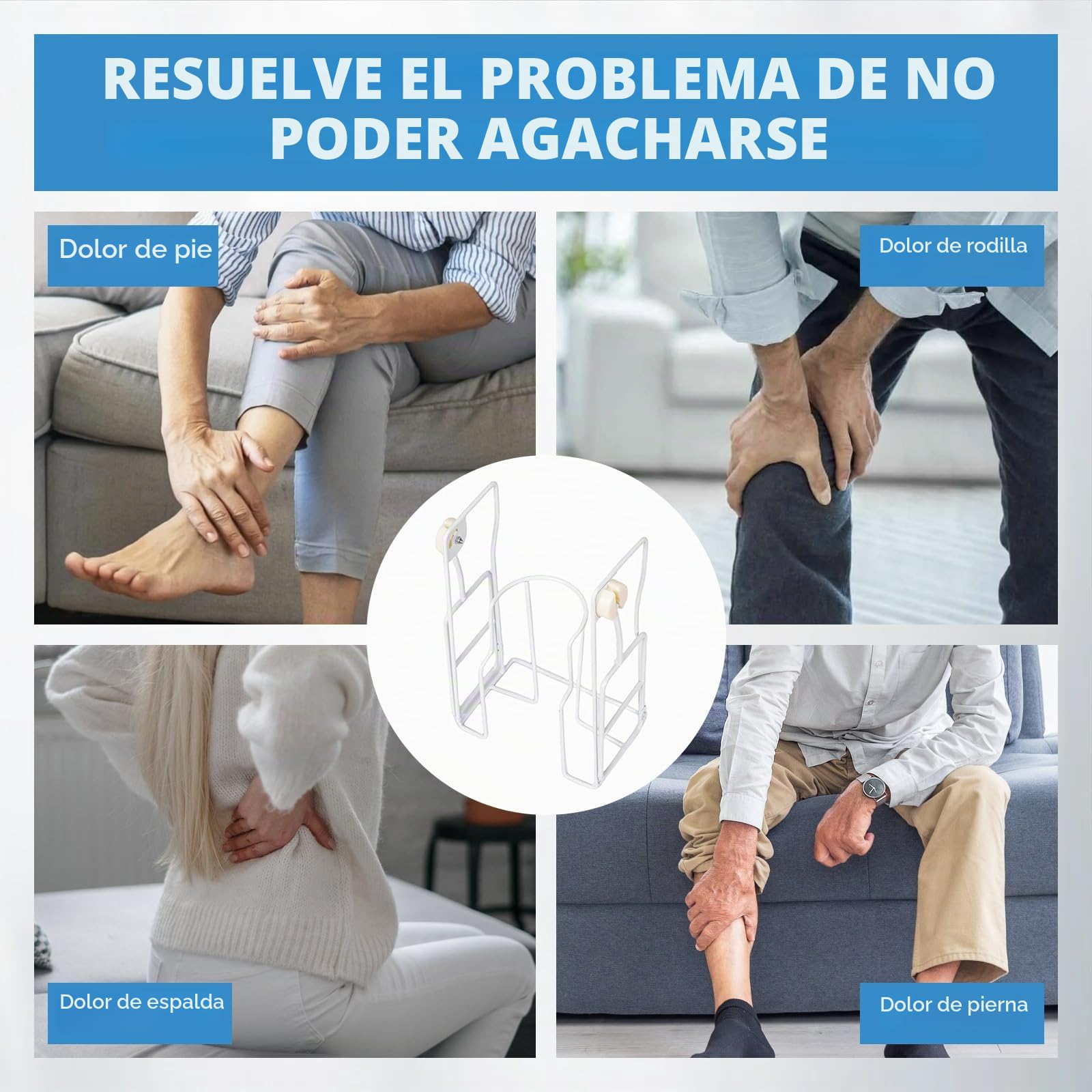 Calzador de calcetines de metal | Ayuda de compresión para medias de compresión con mango alargado, calzador para personas mayores, medias de compresión