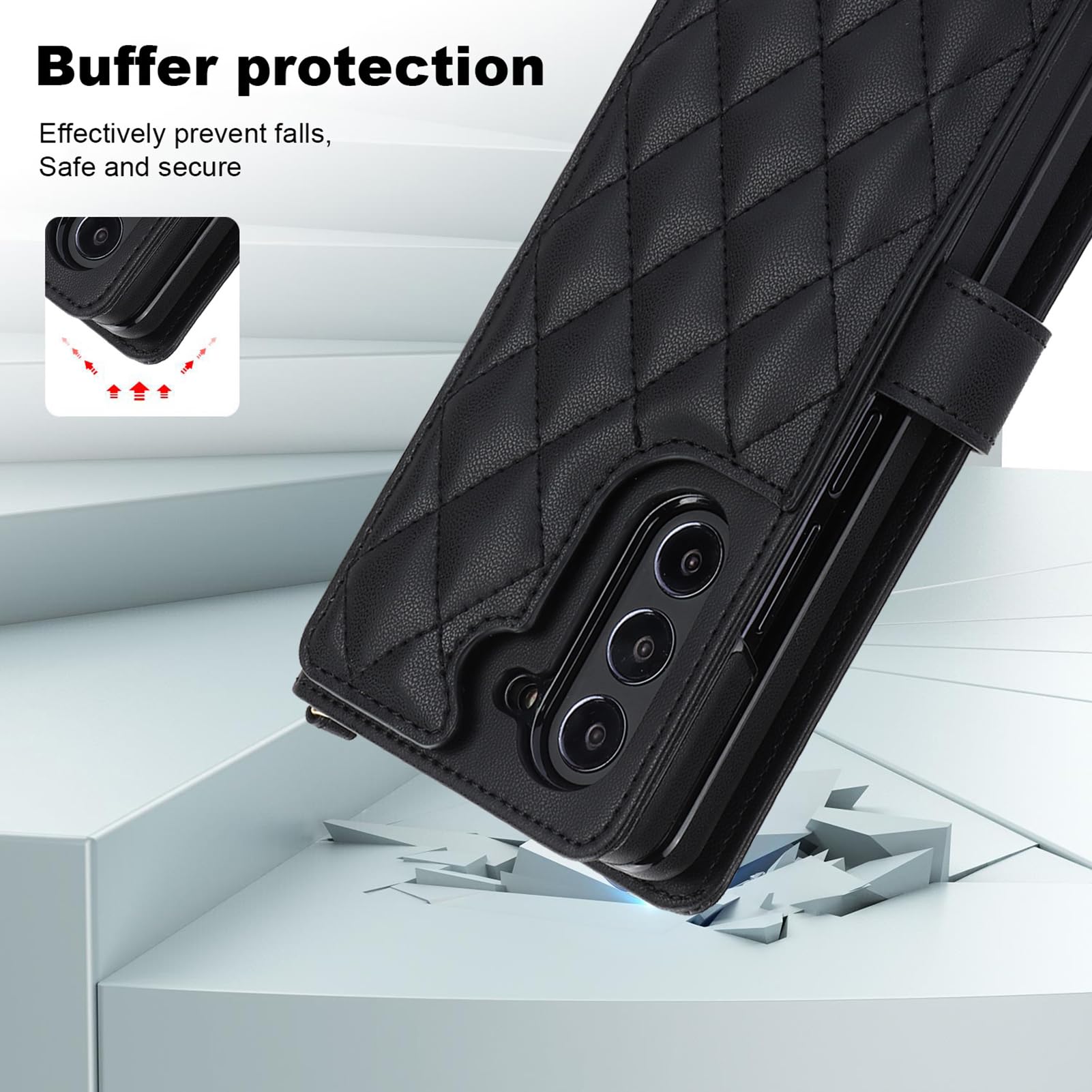 Per Samsung Galaxy Z Fold 8 Ultra Custodia Pelle Portafoglio, Tracolla