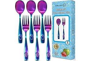 6 Piece Bentgo Stainless Steel Kids Silverware Set