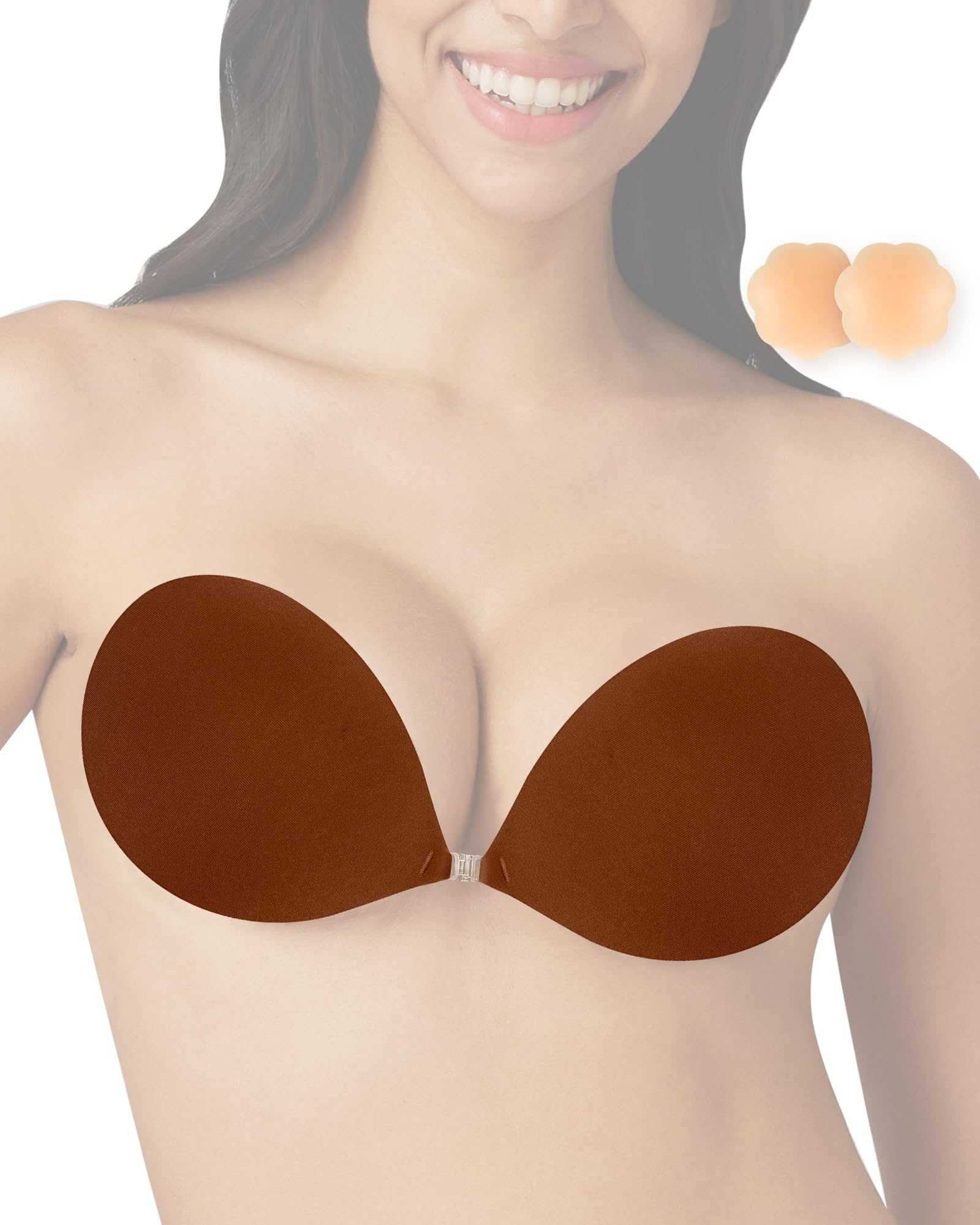 Niidor Adhesive Bra Strapless Sticky Invisible Push Up Silicone Reusable Bra Women's Exotic Bustiers &amp; Corsets