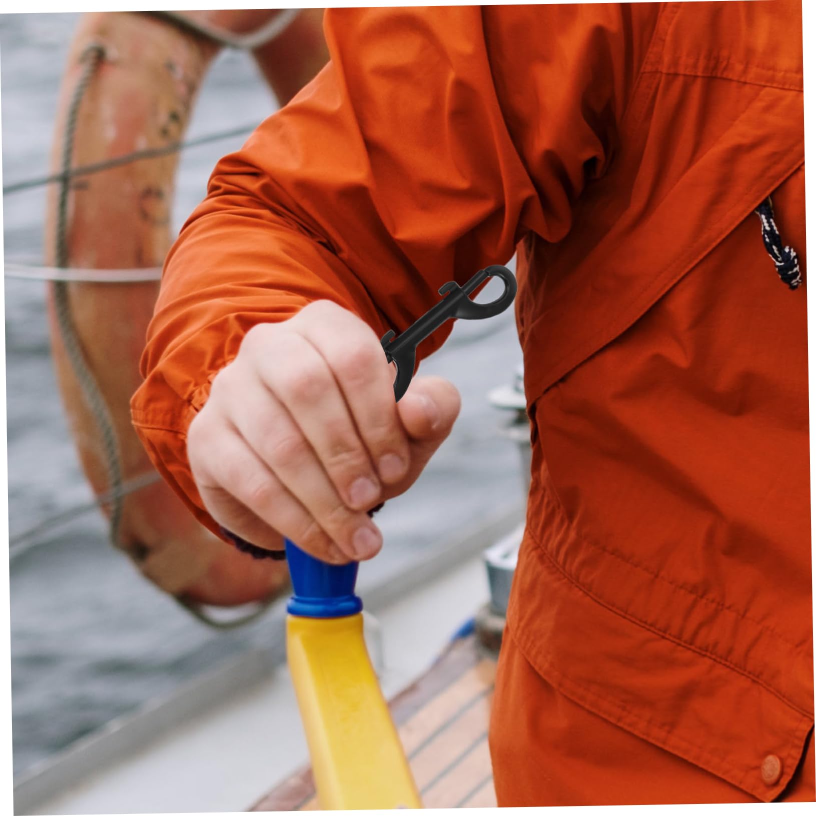 FUNOMOCYA 8 Pcs Trigger Snap Hooks Rope End Fixing Buckle Bolt Snaps Double Ended Hook Belt Dog Leash Hook Double Clip for Dog Leash Double Ended Bolt Snap Hook Double Sided Clips Iron Black