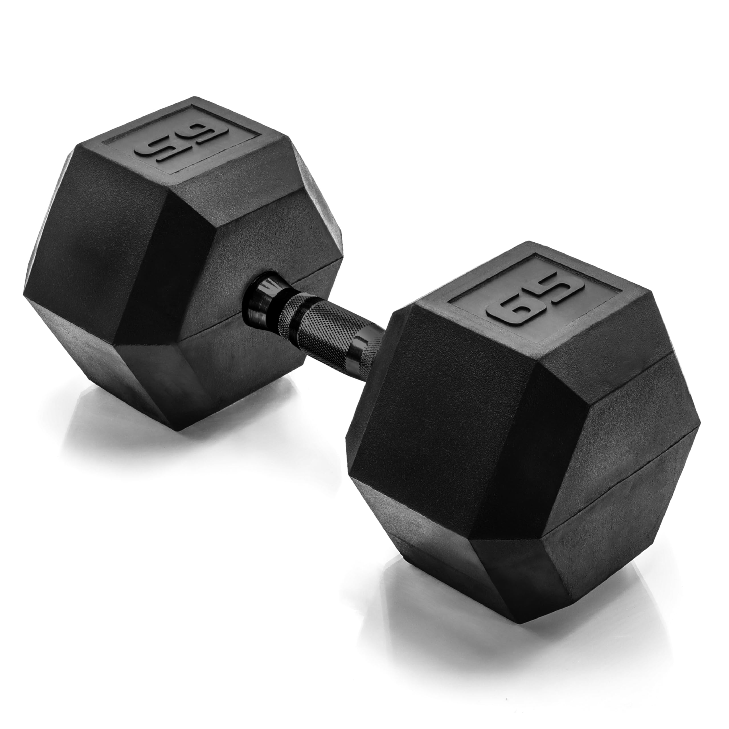 CAP 65lbs Barbell Coated Hex Dumbbell Weight | Multiple Options