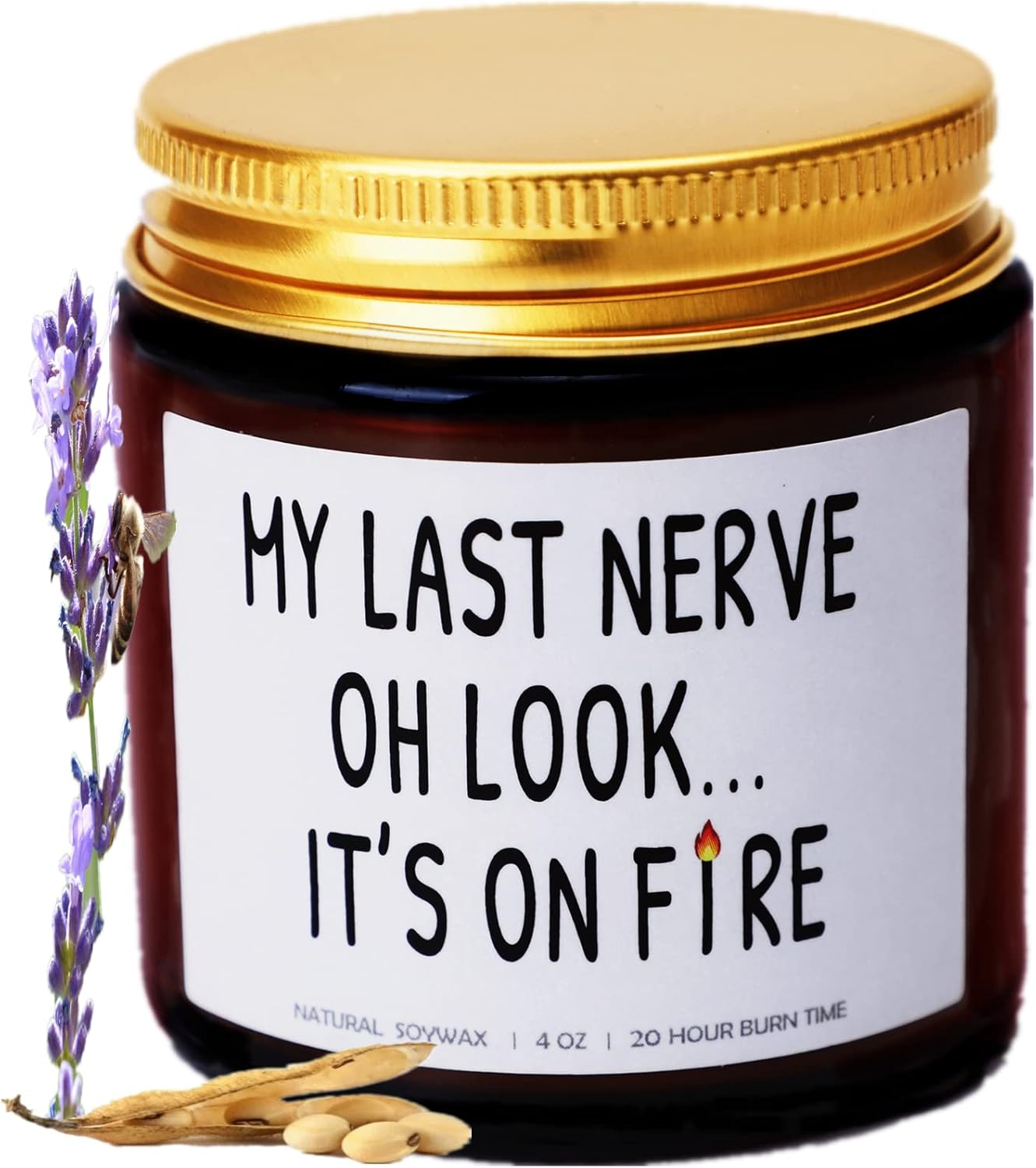My Last Nerve Candles Funny Lavender Scented Best Friend