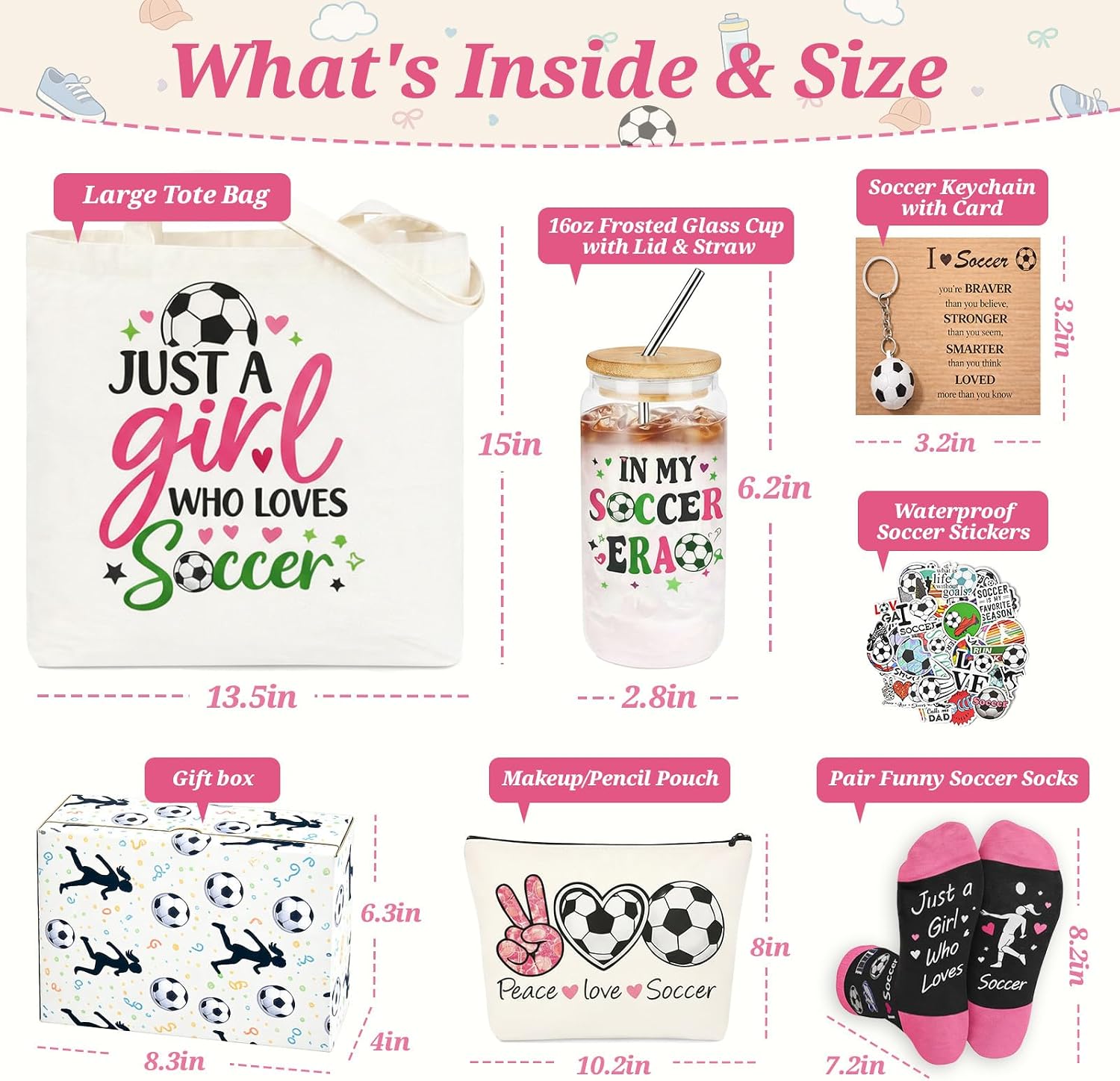 Soccer Gifts for Teen Girls Coach Women, Sport Lovers Gift Set image 2