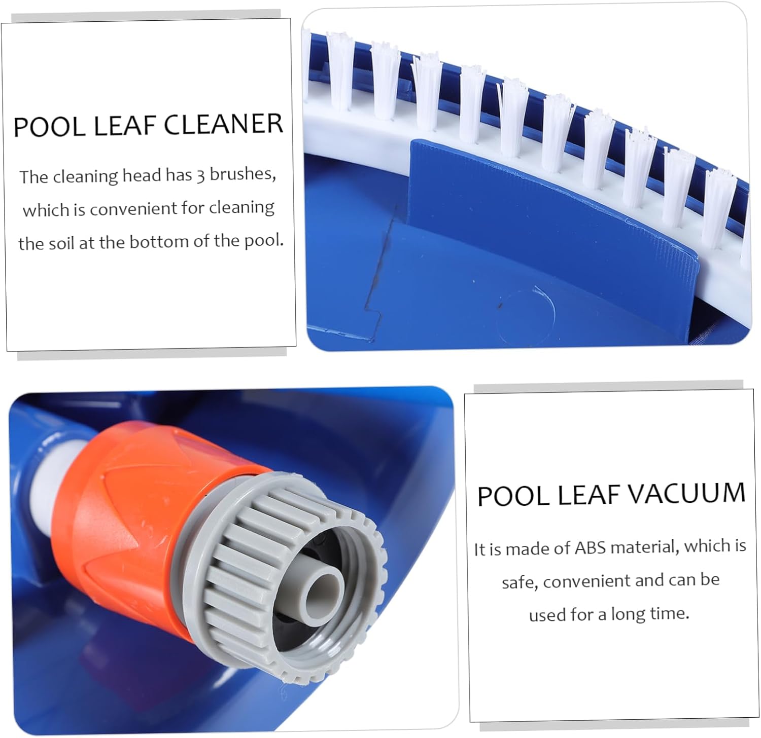 Pool Leaf Vacuum Cleaner for Swimming Pool Cleaning Adjustable Suction Head Sturdy Design Leaf Catcher Tool Easy to Use