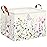 CLOCOR Rectangular Storage Basket Empty,Gift Basket,Waterproof Storage Bin with Handles,Room Decor(Flower)