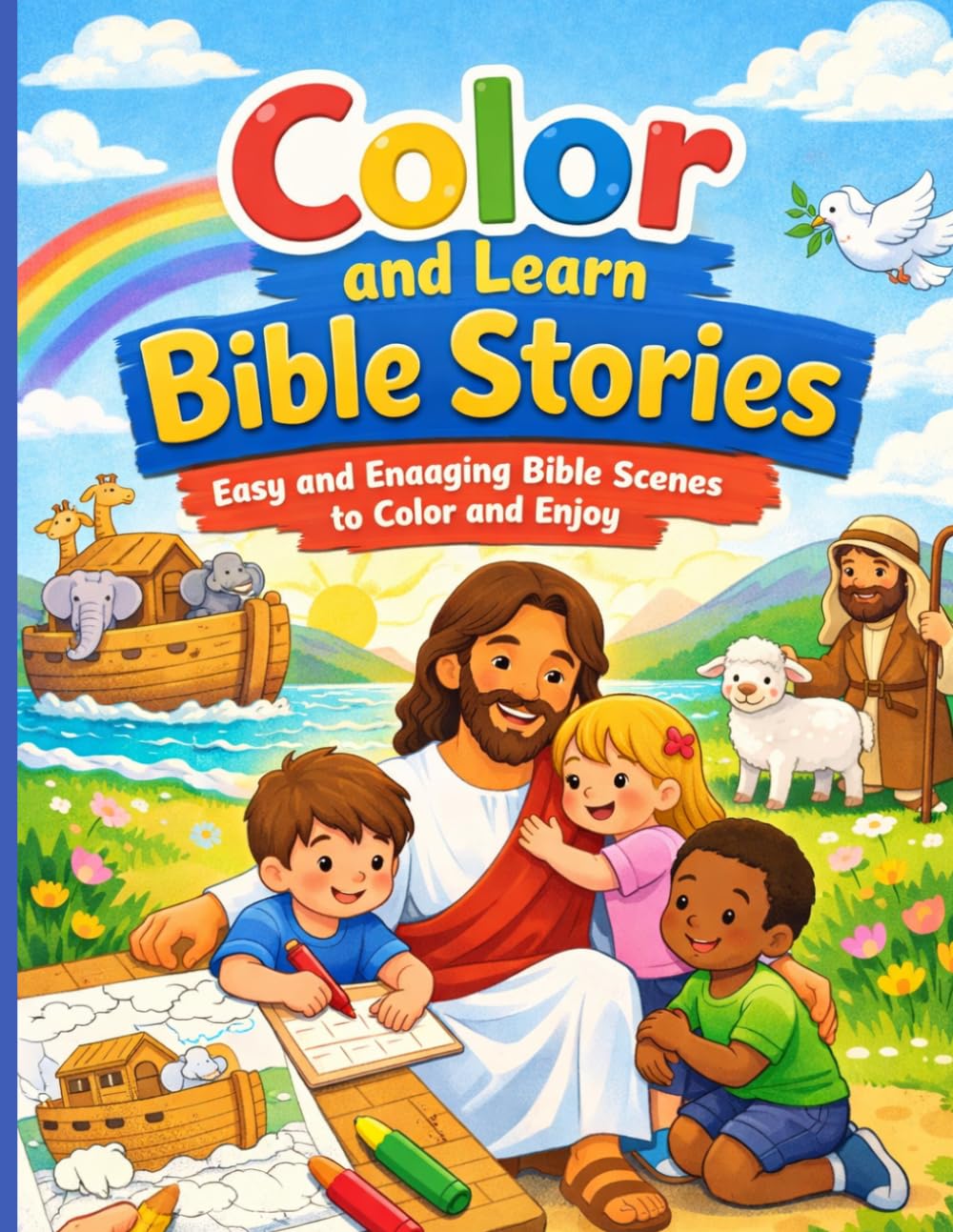 Color and Learn Bible Stories: Easy and Engaging Bible Scenes to Color and Enjoy