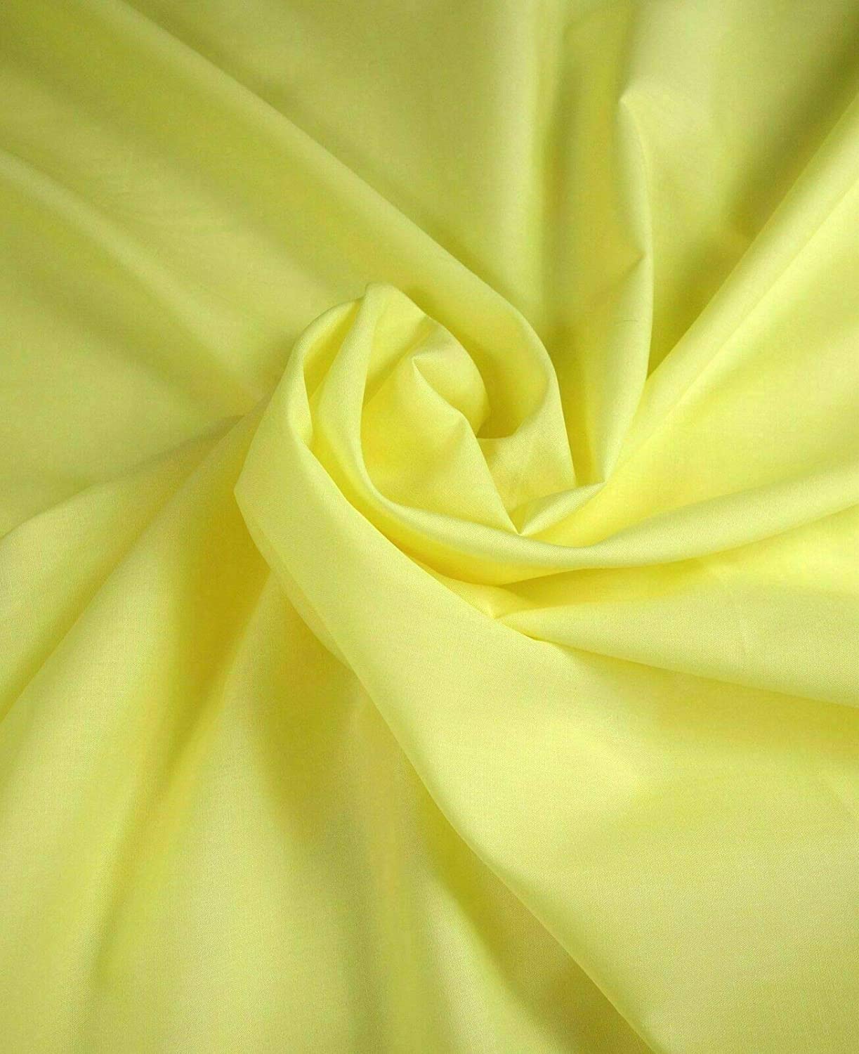 Premium Plain Colour Polycotton Fabric 44" Wide by JRI®(Lime Yellow, 2 Meter) - (Same Day Dispatch)