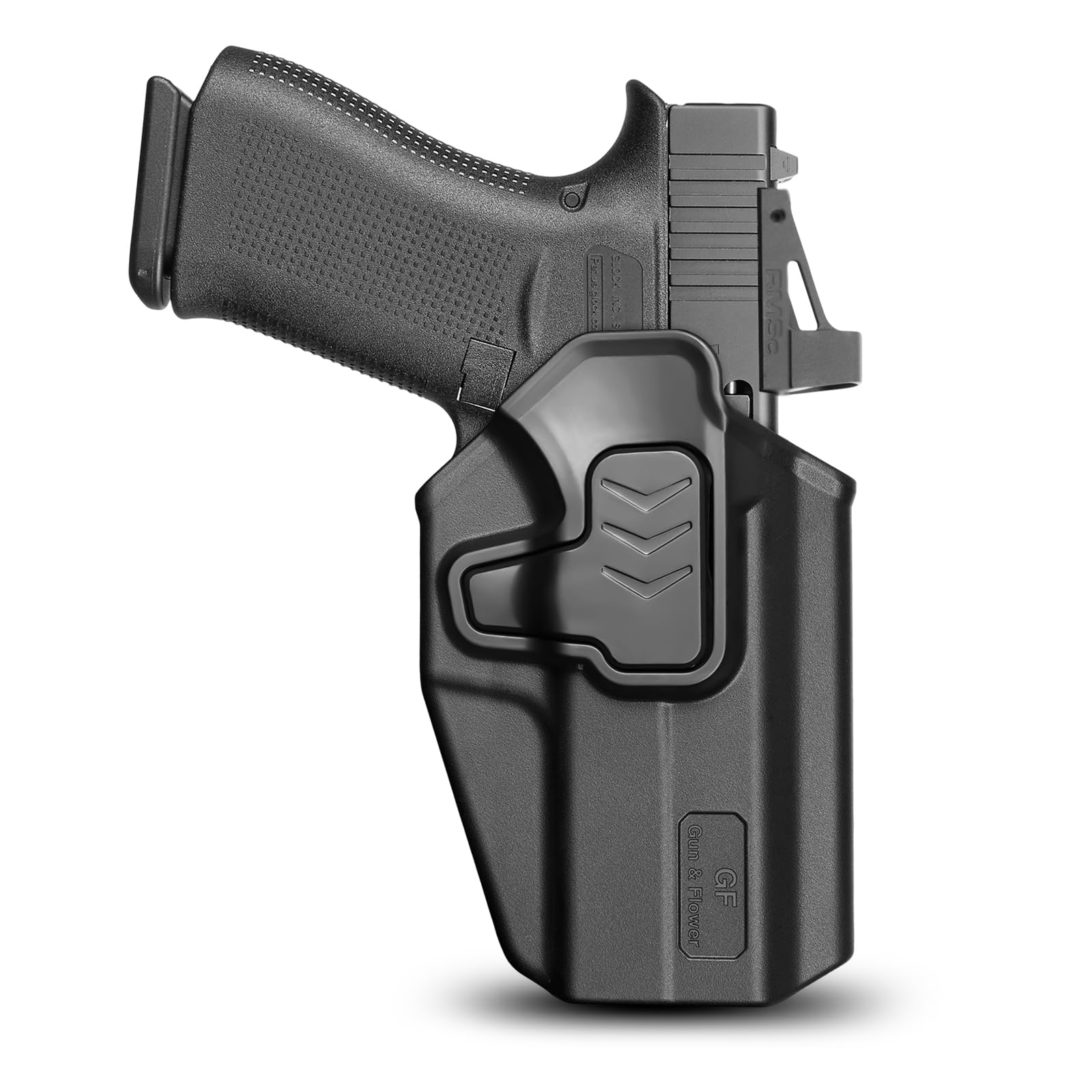 Photo 1 of & Flower OwB Holster for Glock 43 / 43X / 43X MOS, PSA Dagger Micro, Glock 48/48 MOS - Fits Red Dot/Optic, Level II Index Finger Release, Adj. Retention, Right Hand