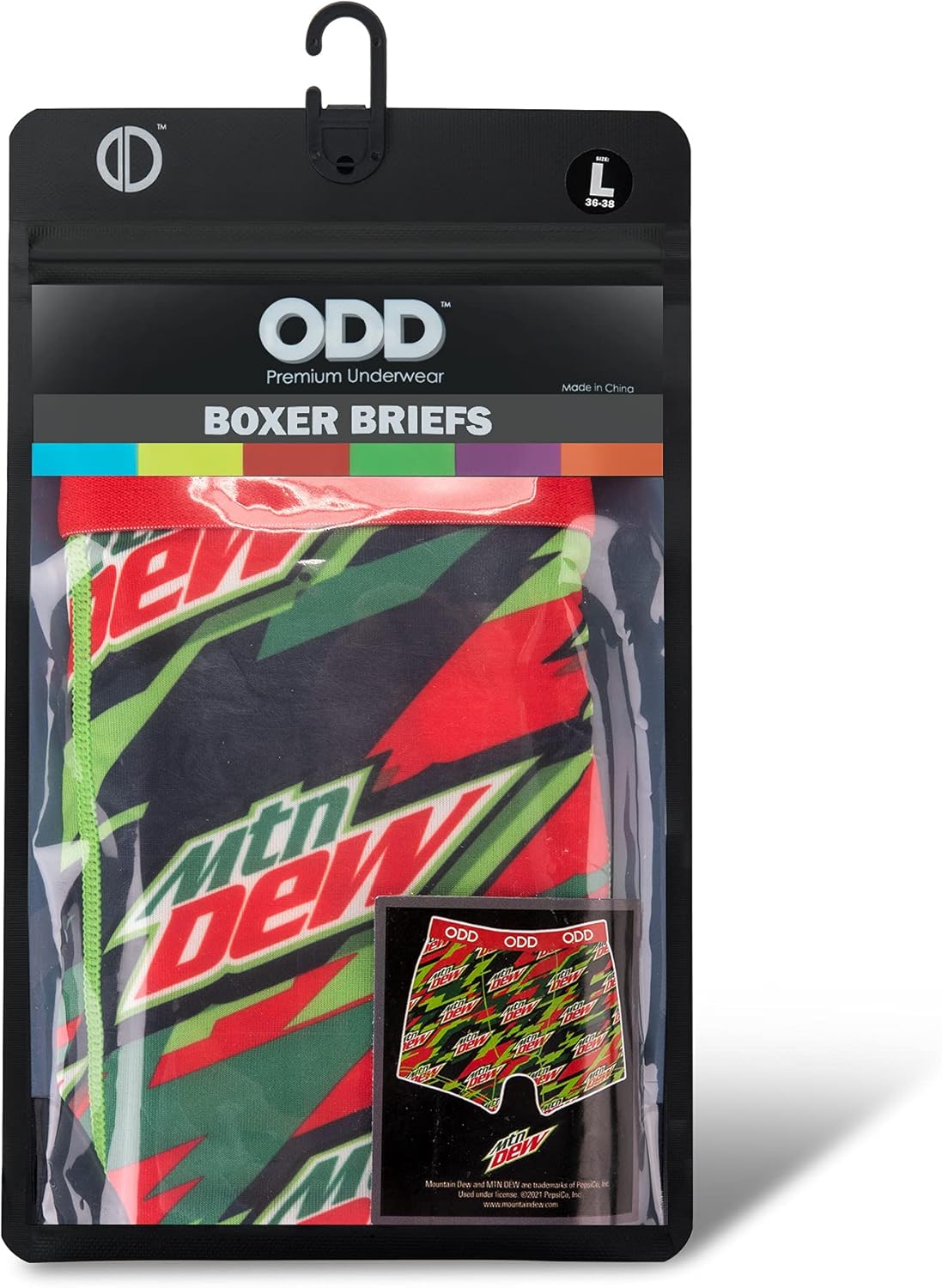 Odd Sox – Mountain Dew Camo Men’s Boxer Briefs – Funny Licensed Underwear with Stretch Flex Fit & Moisture Wicking, XL - Image 5