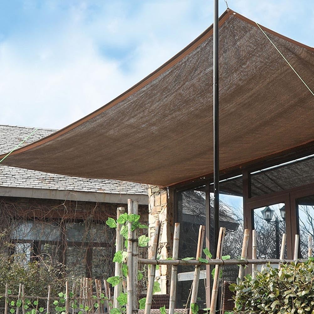 Wysokiej jakości tkanina przeciwsłoneczna – siatka chroniąca przed promieniowaniem UV do ogrodu i na patio, 2 x 4 m do 10 x 10 m, siatka przeciwsłoneczna z oczkami i taśmą krawędziową