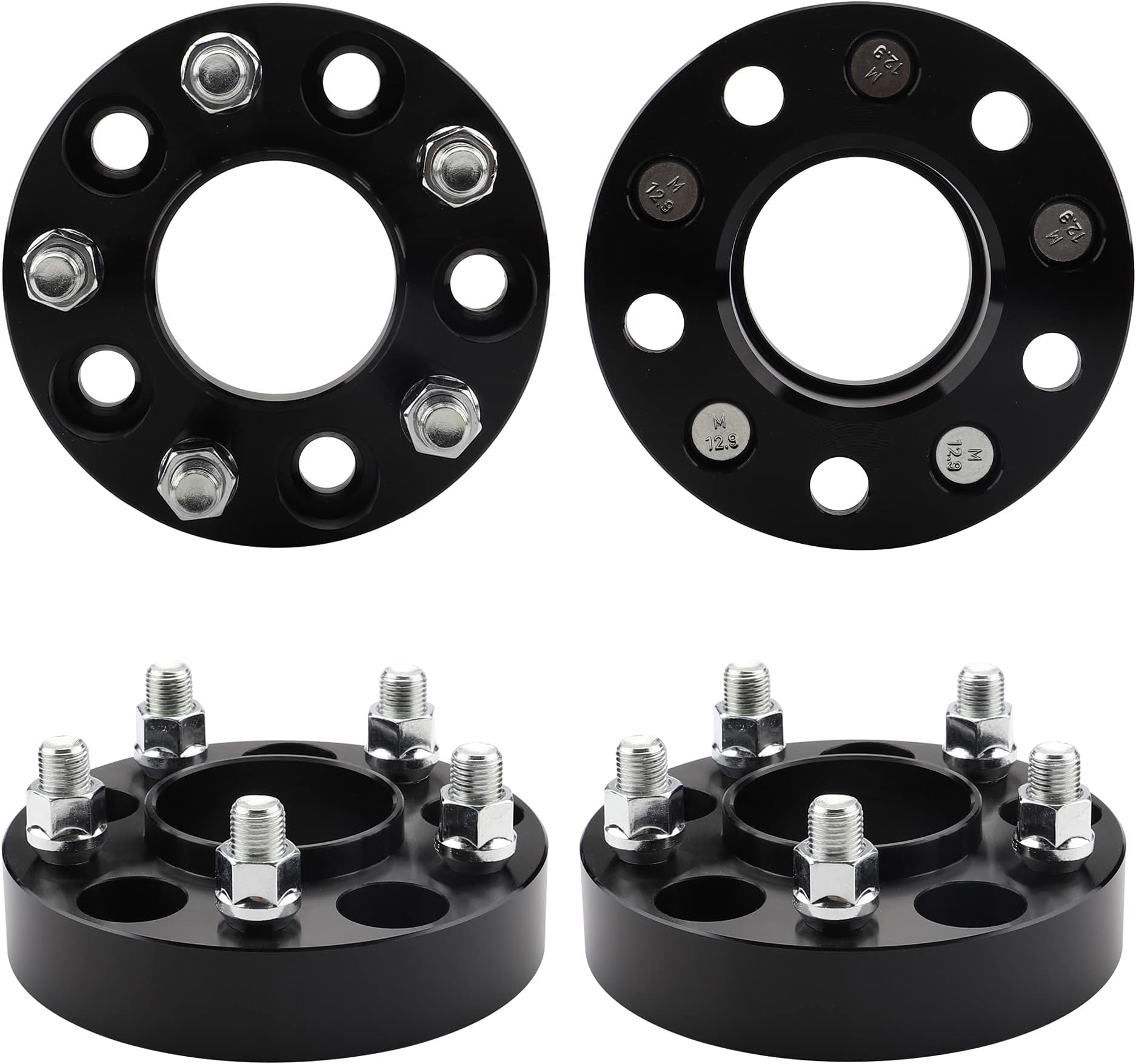 YIZBAP 5X115 Hubcentric Wheel Spacers for 2005-2023 300, 2009-2023 Challenger, 2006-2023 Charger, 2004-2009 Magnum, 1.25 inch 5X115 Wheel Spacers with 71.5mm Hub bore 14X1.5 Thread Pitch