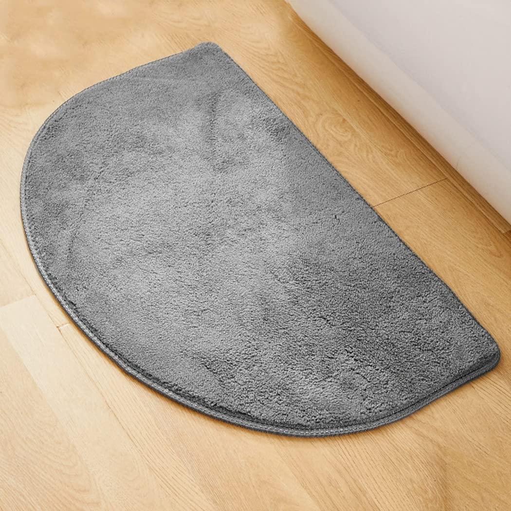 WNRGXYF Semi-circle rug for bathroom soft absorbent bath mat fluffy non-slip floor mat half moon Machine Wash,9,40X60CM