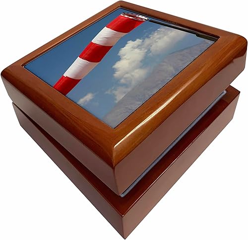 3dRose Wind Sock, Aviation, Vitacura Airport, Santiago, Chile - SA05 DWA0057 - David Wall, Jewelry Box jb-85852-1
