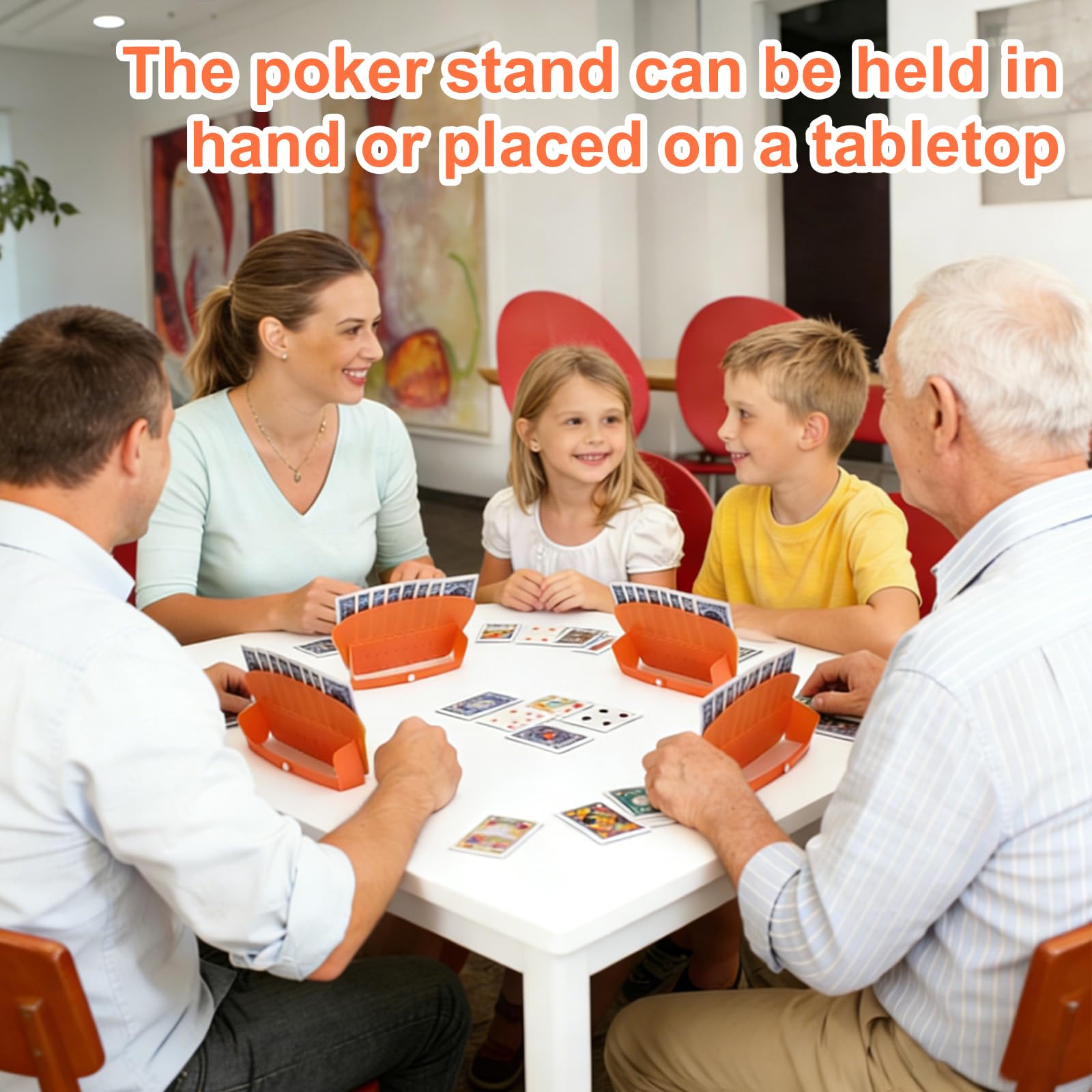2 Piezas Soporte para Naipes, Sujeta Cartas Soporte para Juego de Cartas Plastic Poker Rack Juego de Cartas Titular para Niños Discapacitados Adultos Personas Mayores