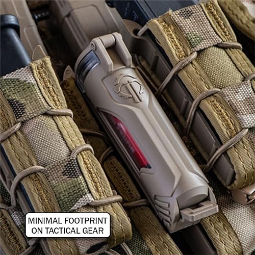 Miniatura 7 de Thyrm CellVault-18 Batería recargable de almacenamiento (tierra oscura plana), impermeable, para 18650, 18350, baterías CR123, fabricadas en Estados