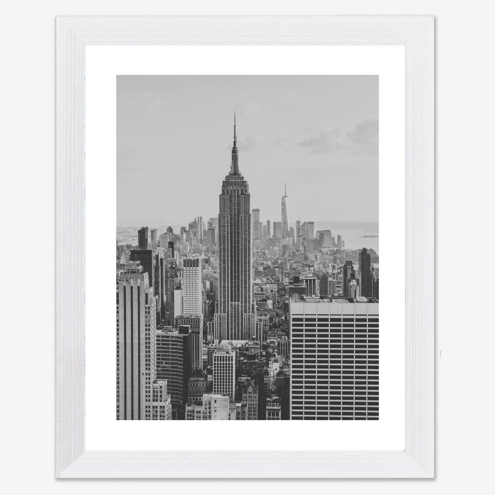 Pack 3 White Picture Frame 8 x 10 - Ribbed Textured Photo Frame Real Glass Front - Family Photos Wall Hanging Art Display - Portrait Landscape Freestanding Tabletop Frame