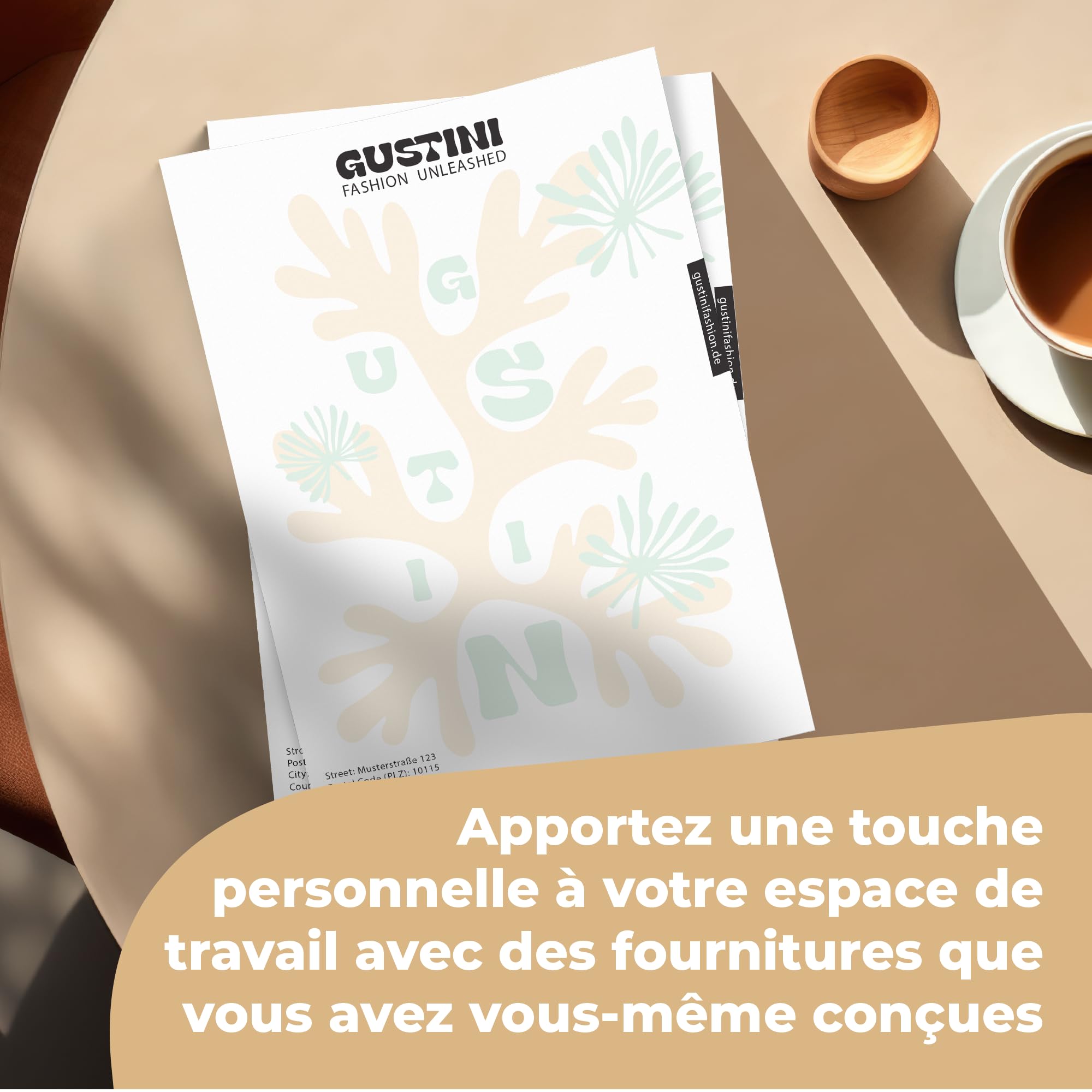 Cimpress Papier à en-tête personnalisé A4, Papeterie entreprise avec logo imprimé, Format 210x297mm FSC, Packs de 10, 50, 100 ou 250 feuilles (100)