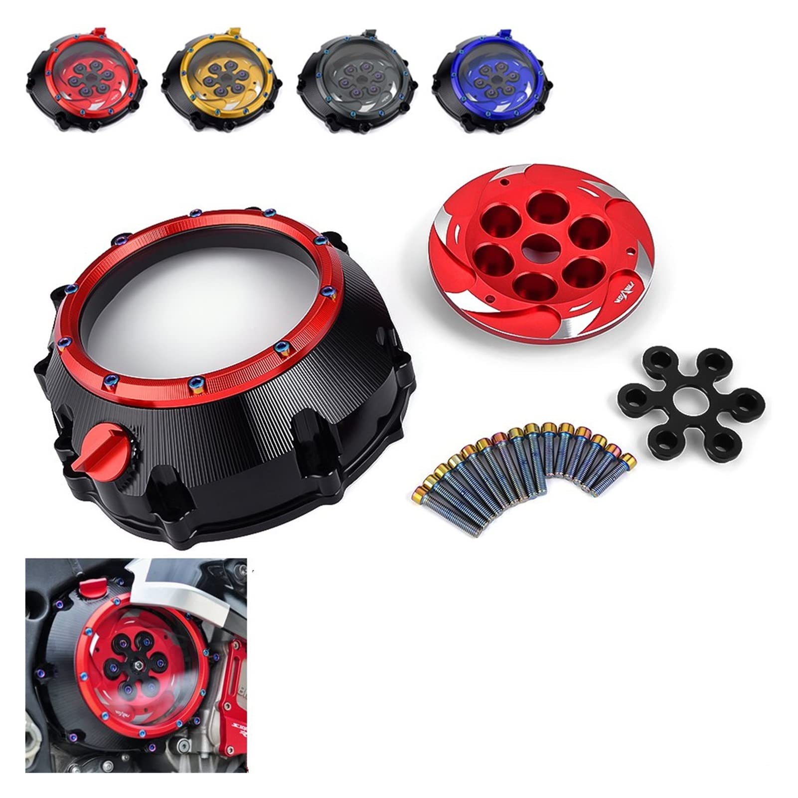 Amazon.co.jp: バイク スキッドプレート エンジンクリアクラッチカバー