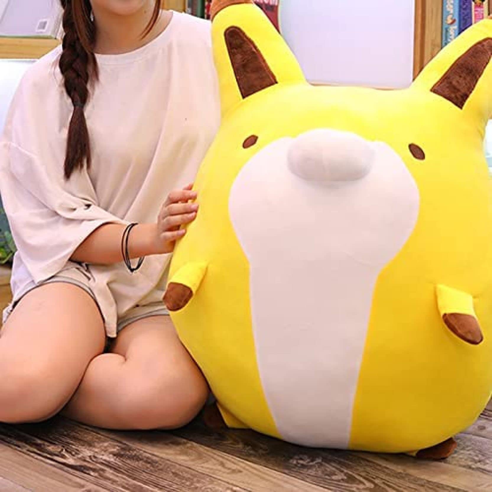 Amazon｜タヌキとキツネ 抱き枕 でっかいぬいぐるみ 洗える かわいい 