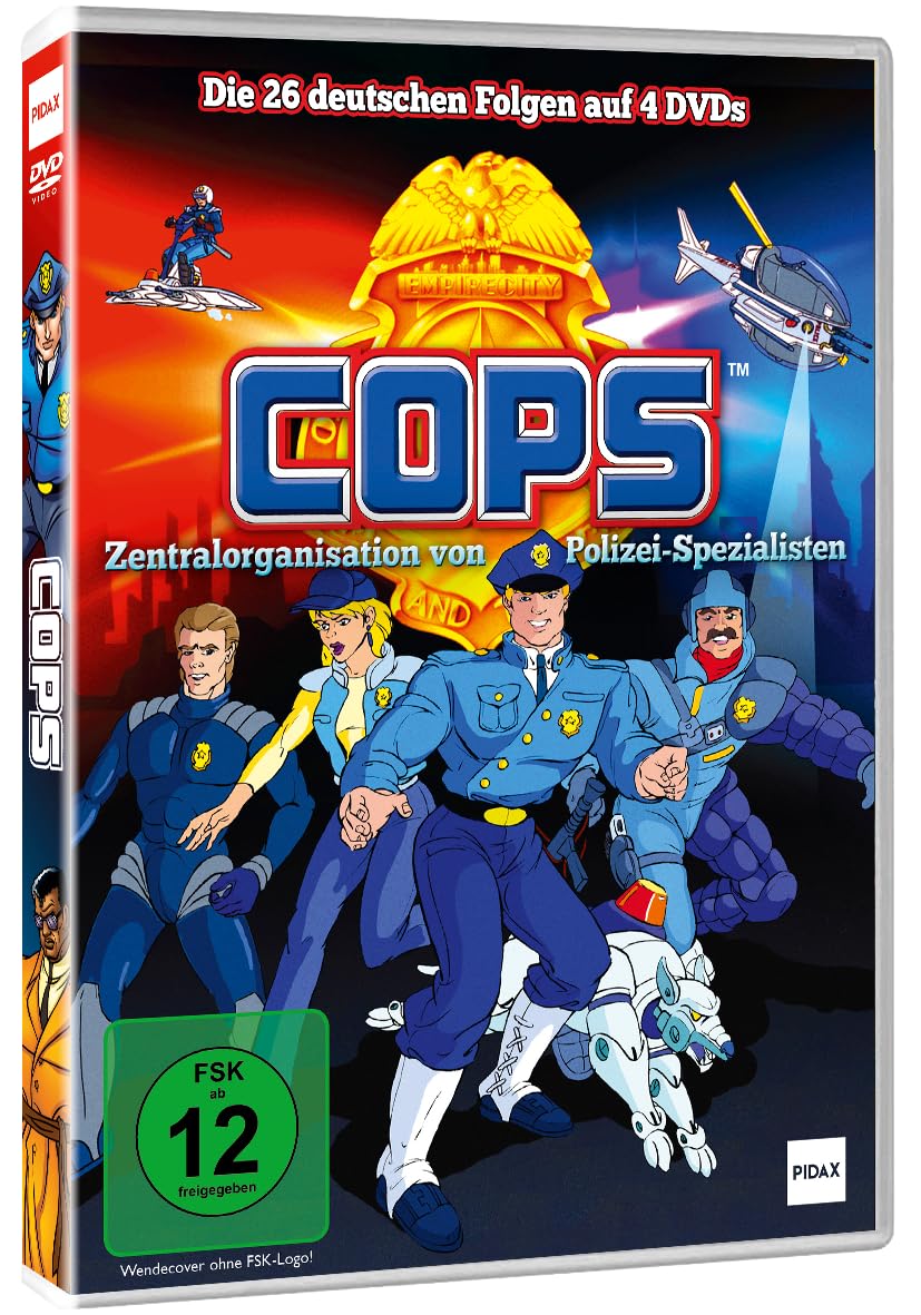 C.O.P.S. (COPS) - Actiongeladene Polizeiserie - Die Helden der Kindheit sind zurück - 80er Fantasy Cartoon-Serie - Die 26 deutschen Folgen [4 DVDs]