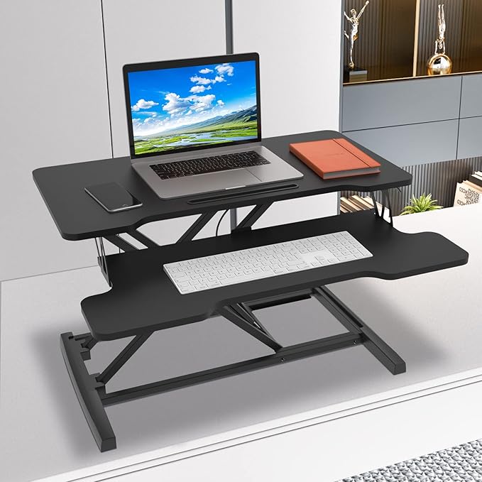 ADVWIN Height Adjustable Standing Desk Converter, Ergonomic Sit Stand