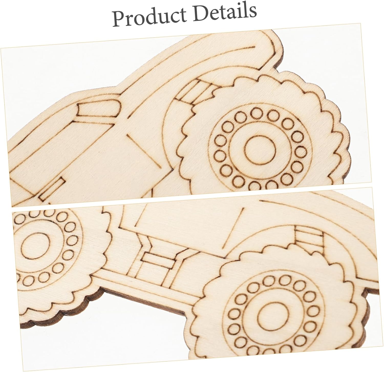 NUOBESTY 12 pcs Unfinished Wood Car Slices 3.93 X 2.36 X 0.07 in Hanging Ornaments for Painting Blank Wood Cutouts for DIY Crafts Car Party Supplies Home Decor image 4