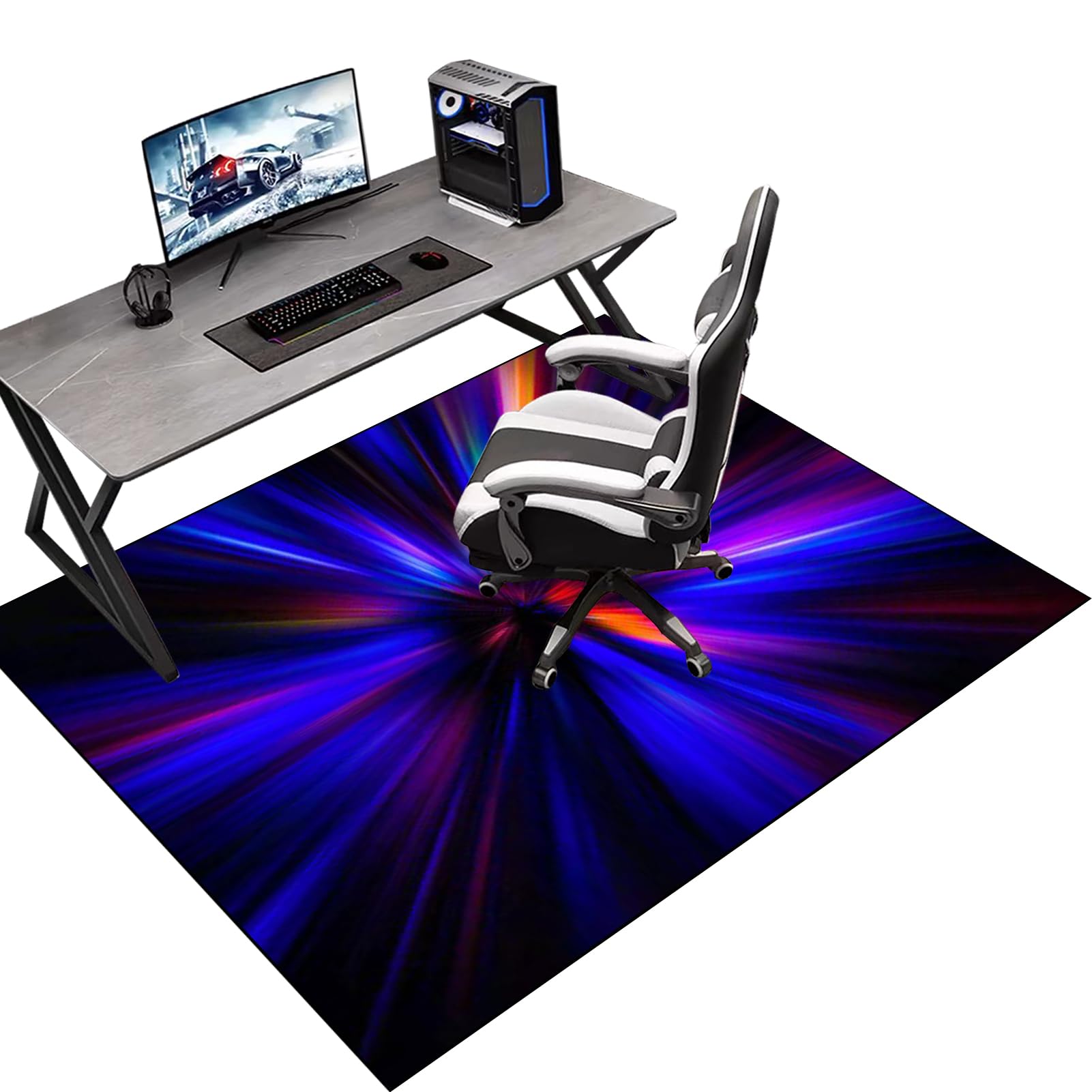 Computer Gaming Chair Mat | Office Chair Mat for Hard Floor | Desk Chair Mat | Floor Protector Mat | Carpet Protector Chair Mat for Office Home Hardwood Laminate Floor Rolling Chair 90 x 140 cm