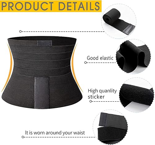 Miniatura 3 de LXPVSA Waist Trainer for Women Lower Belly Fat Invisible Waist Wrap for Stomach Non-Slip Waist Trainer for Women Plus Size