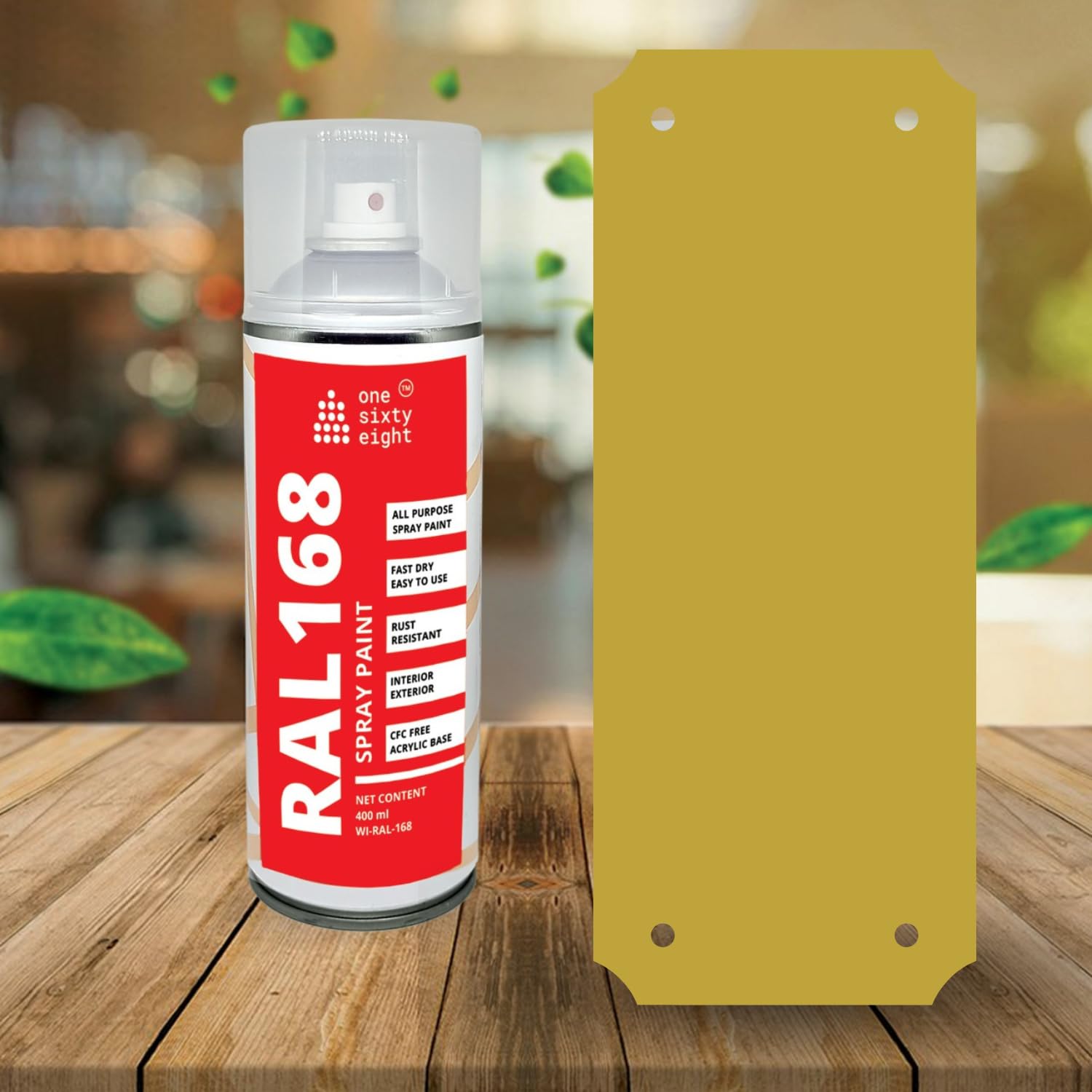 one sixty eight RAL 168 Multipurpose Color Paint Spray, Skin color Spray Paint 400 ml (Beige)