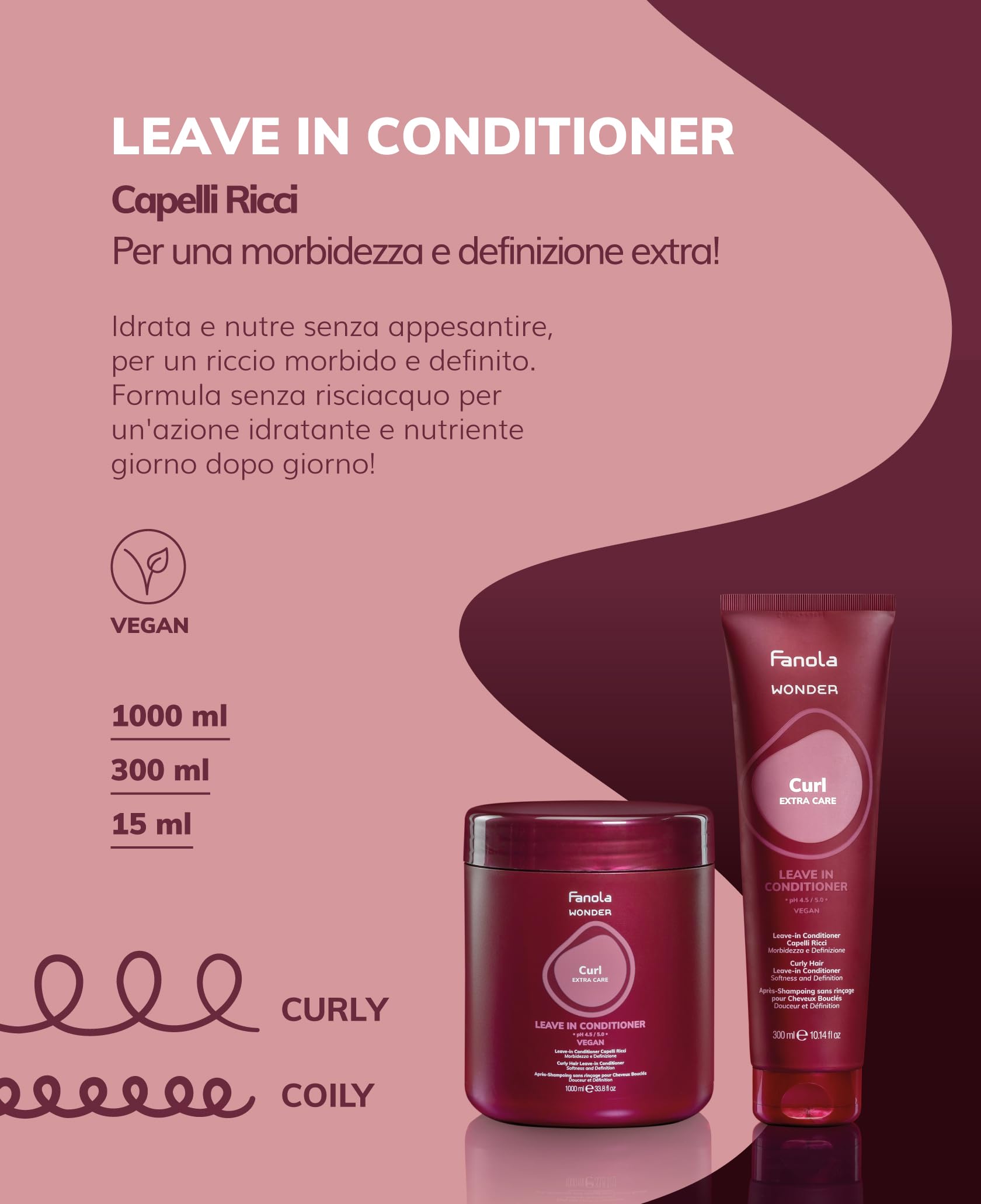 Fanola Wonder Curl Leave-In Conditioner - Image 4
