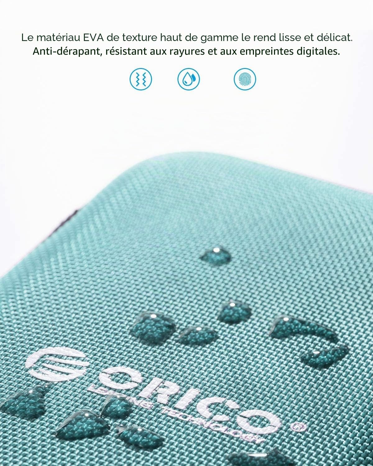 ORICO Étui de Protection Disque Dur Externe Étanche 2.5'' pour HDD SSD Bleu (PHD-25)