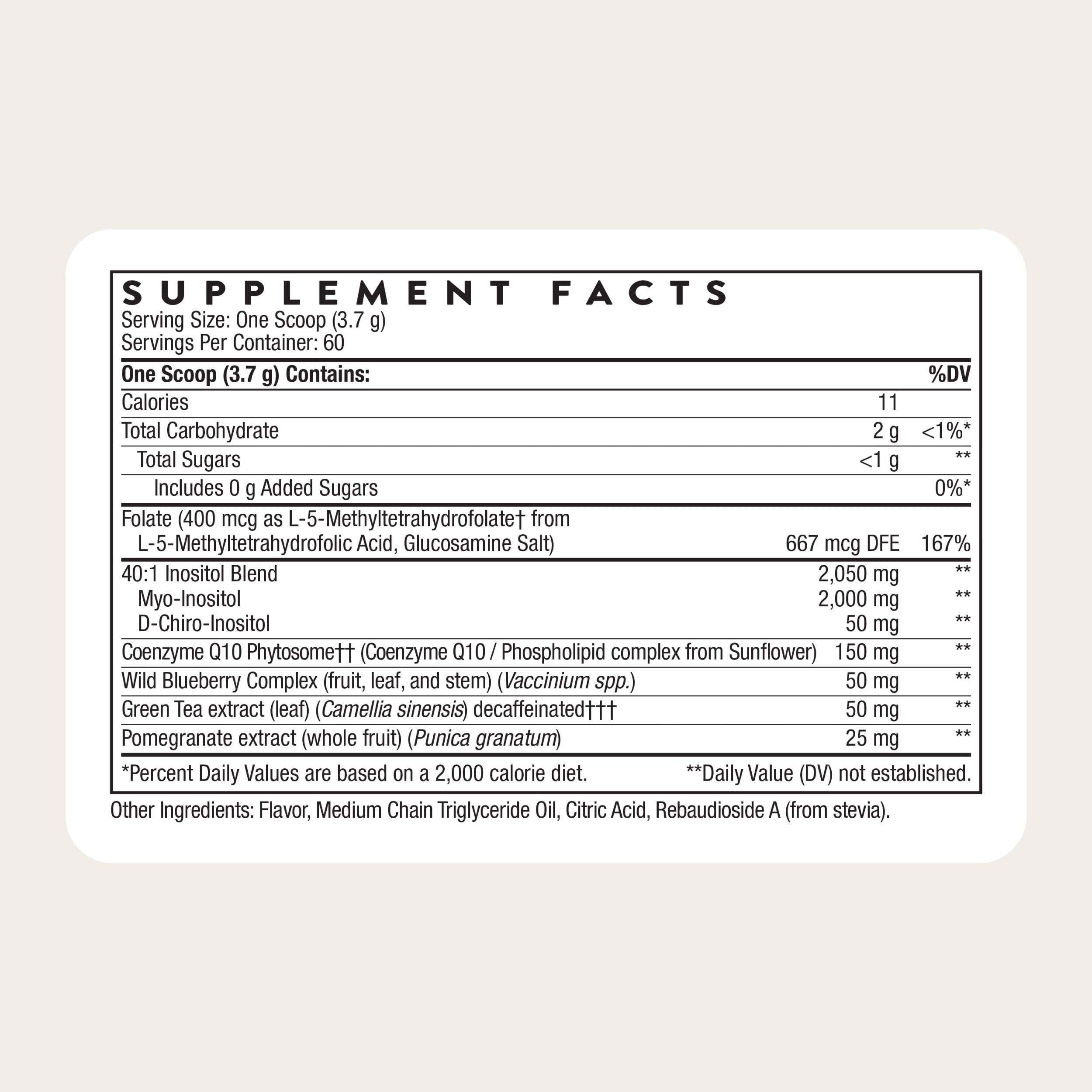 THORNE Ovarian Care, 40:1 Inositol, CoQ10 Phytosome & 5-MTHF, 60 Servings — Amazon image 6