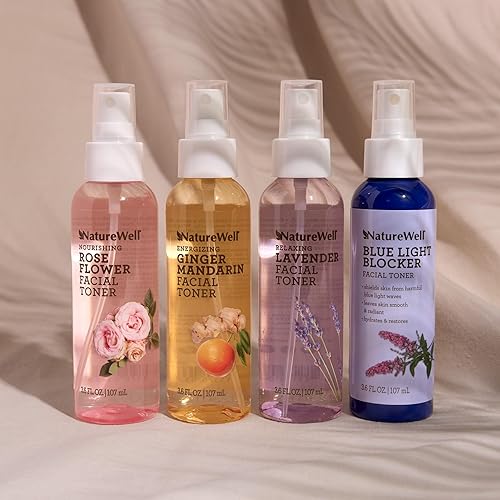 Miniatura 5 de NATURE WELL Paquete variado de tóner facial todo el día y la noche para pieles húmedas y radiantes, 100% vegano, refrescante, acondicionador,