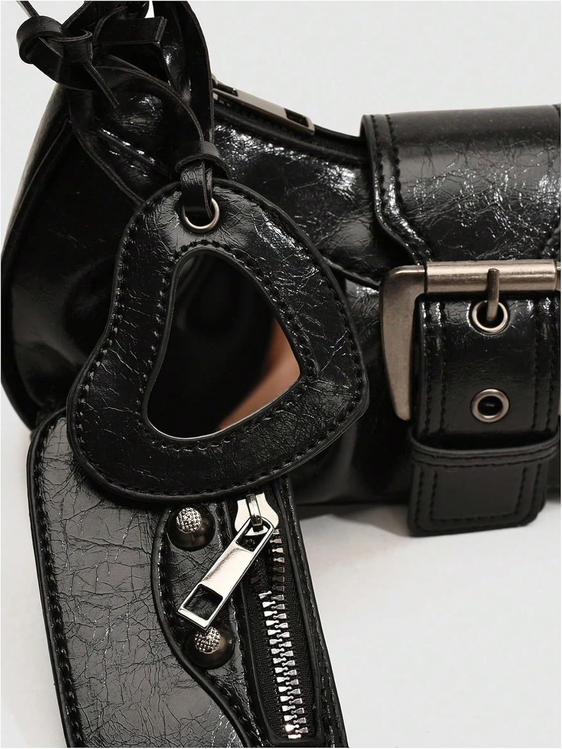 GORGLITTER Women's Y2k Shoulder Bag Buckle Western Vintage Hobo Pu Leather Handbags with Coin Purse - Image 3