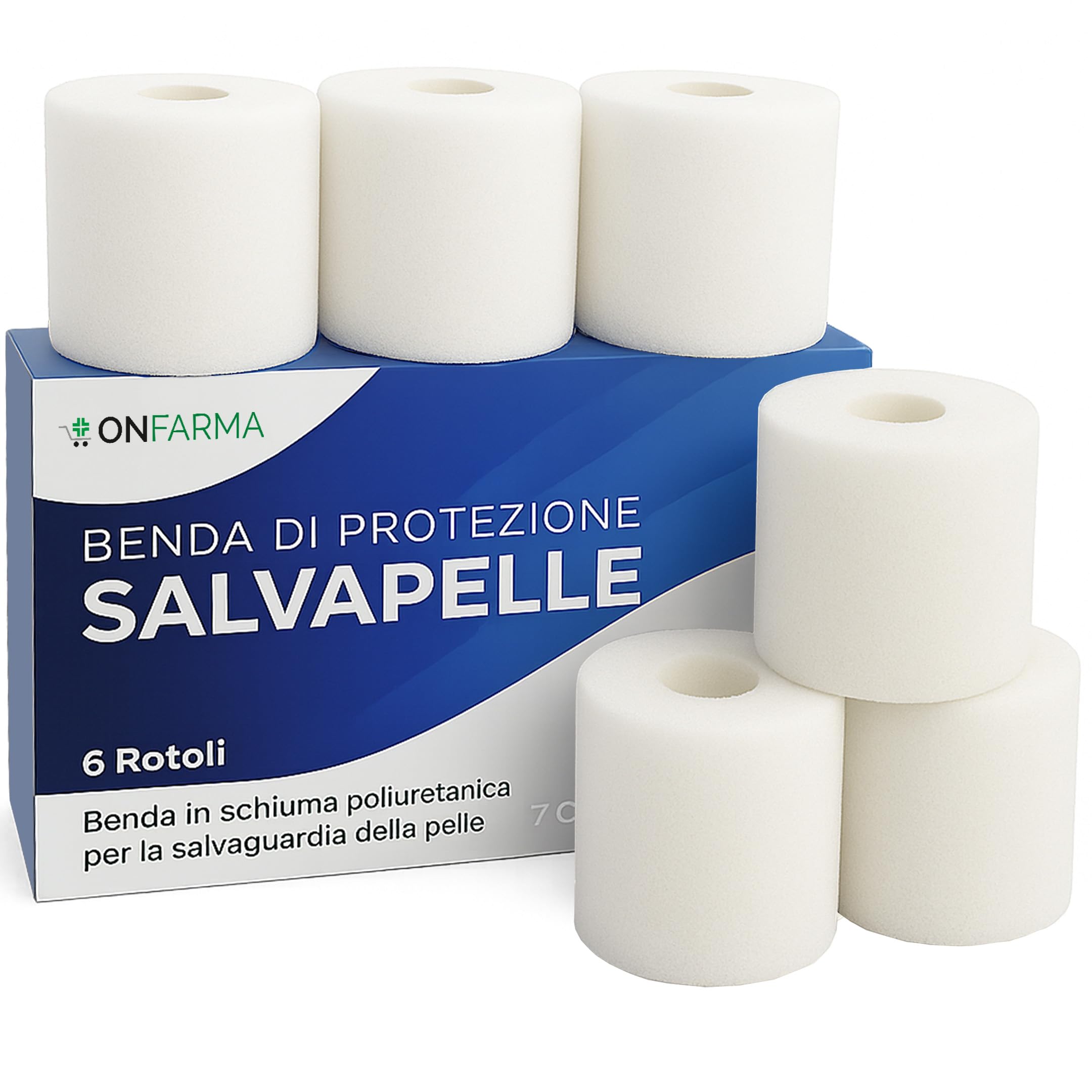 ONFARMA 12 Bende SALVAPELLE Sport Tape cm 7x27,5 mt Bendaggio Salva Pelle
