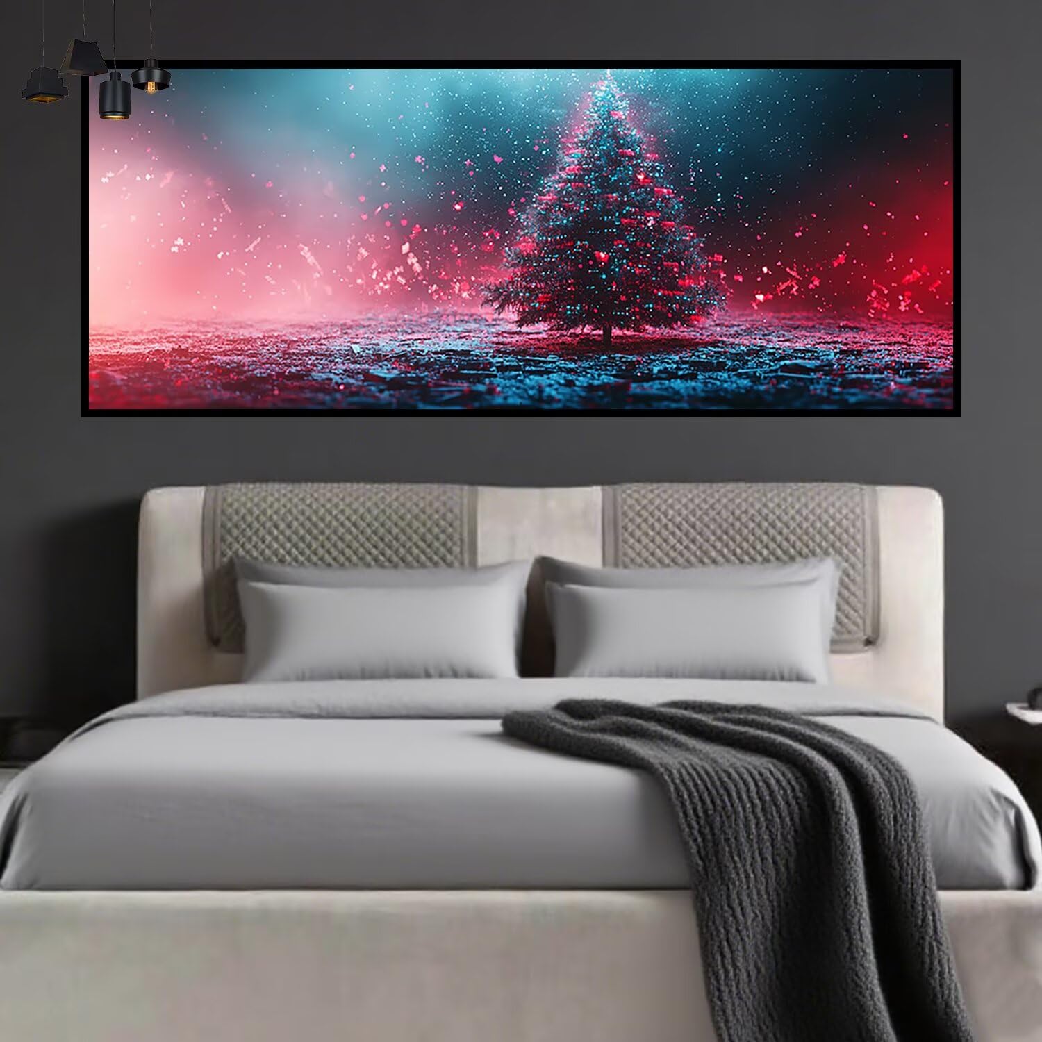 Zestaw do malowania diamentami kompletny zestaw na Boże Narodzenie malowanie diamentowe duży rozmiar 150 x 60 cm DIY diamentowe malowanie drzewo hobby dla dorosłych, diamentowa sztuka diamentowa do