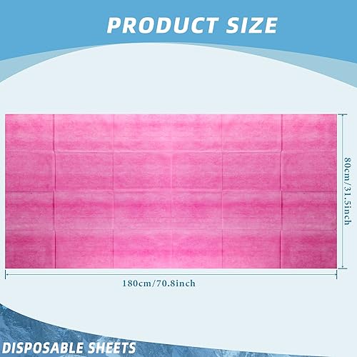 Vista 27 de Tatuo 50 piezas de sábanas desechables de 31 x 70 pulgadas, sábanas de cama para masaje, tela no tejida para spa, pestañas, salón de belleza