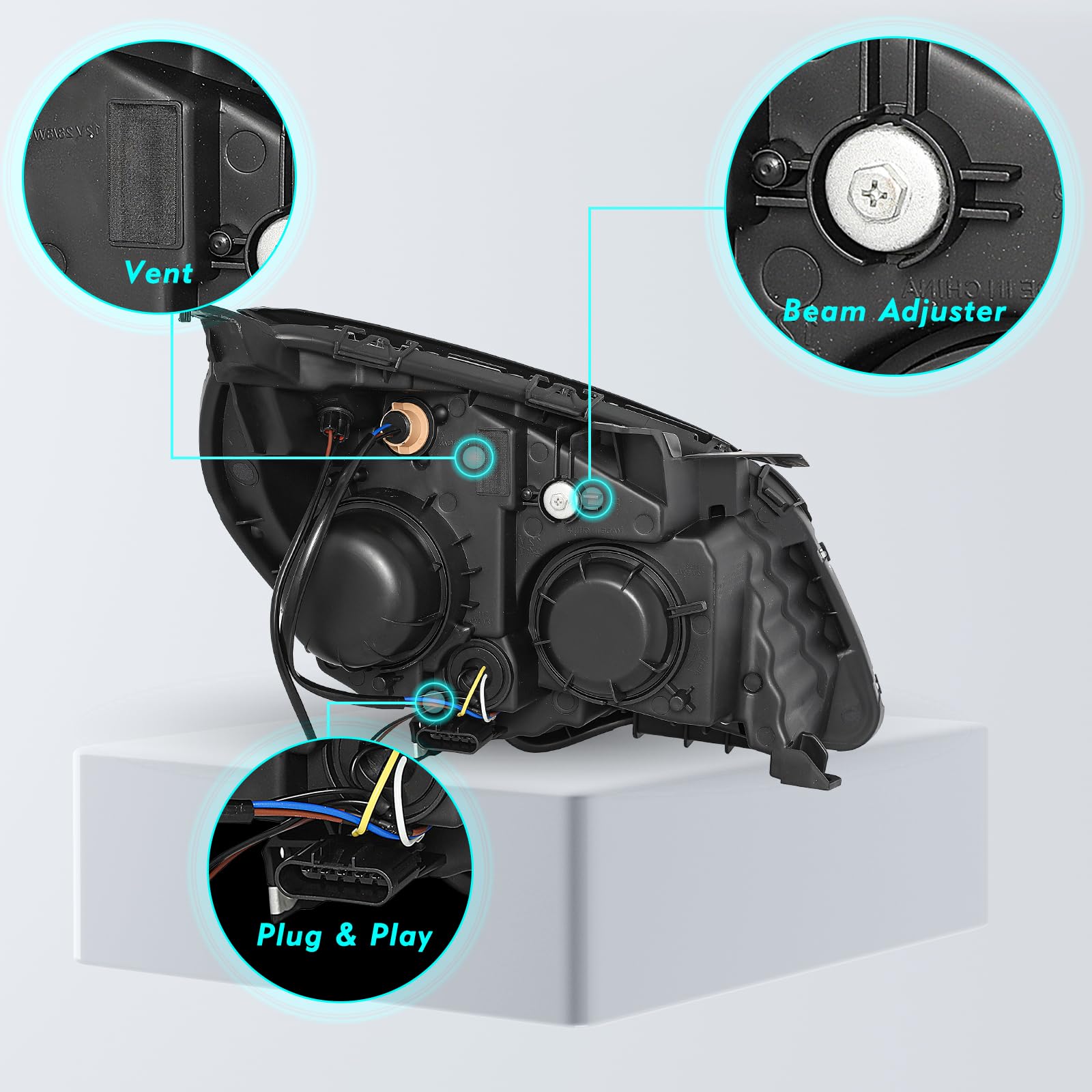Par De Faros Halógenos Tipo Proyectores Para Chevy Equinox LTZ 2010-2015 – Lado Conductor Y Pasajero