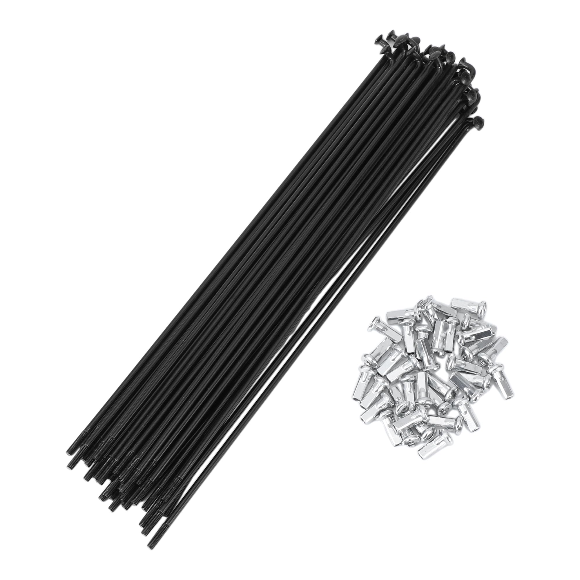 Set di 36 Raggi per Bicicletta 12G Raggi per Ruota Bici 45 Acciaio Nero
