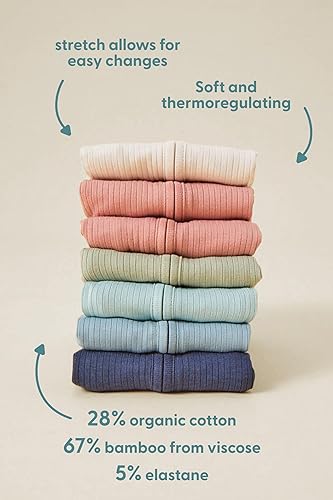 Miniatura 5 de MORI Saco de dormir acanalado con abertura frontal para bebés niños y niñas, 1.5-2.5 TOG  Manta orgánica unisex con cremallera oculta con sisas