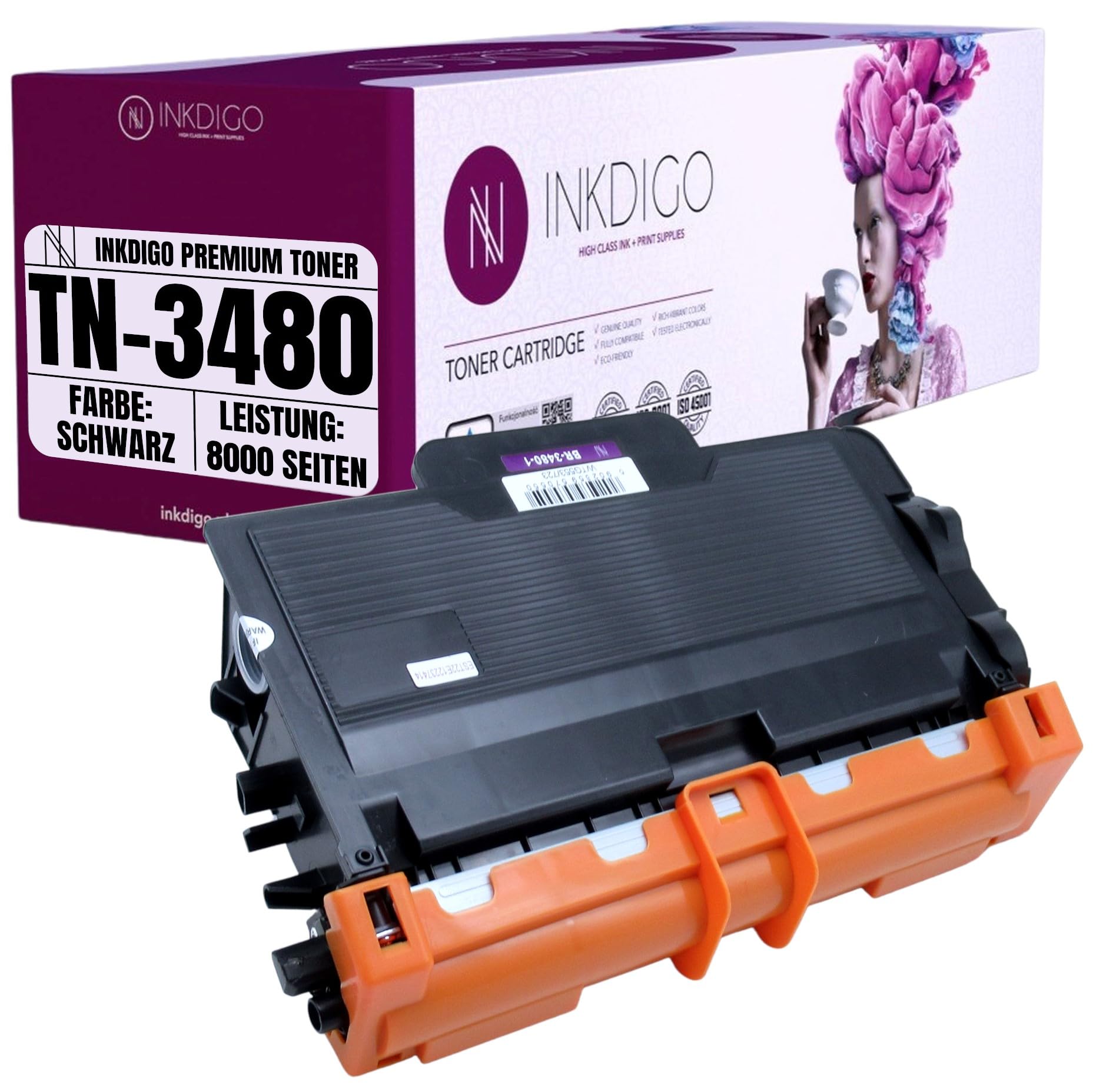 Kit Tóner Y Tambor Compatible Brother TN3480/DR3400 - 8000 Y 50000 Páginas, Para Series MFC-L5700, HL-L5100