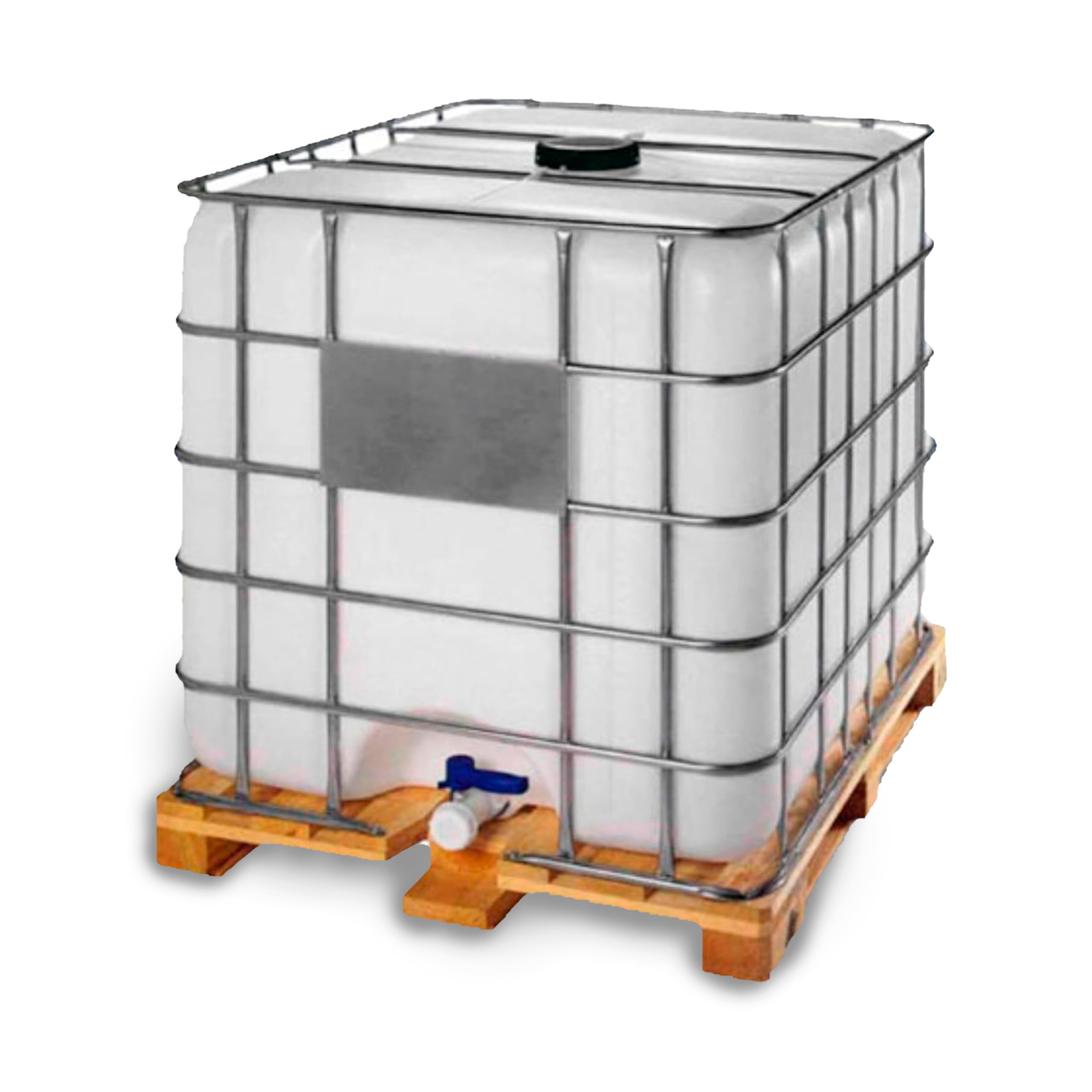 Contenedor depósito de 1000 litros IBC-GRG con palet de madera ADR