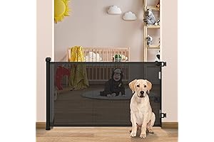 Retractable Dog Gates for the House - 33" Tall, Extends up to 55' Wide
