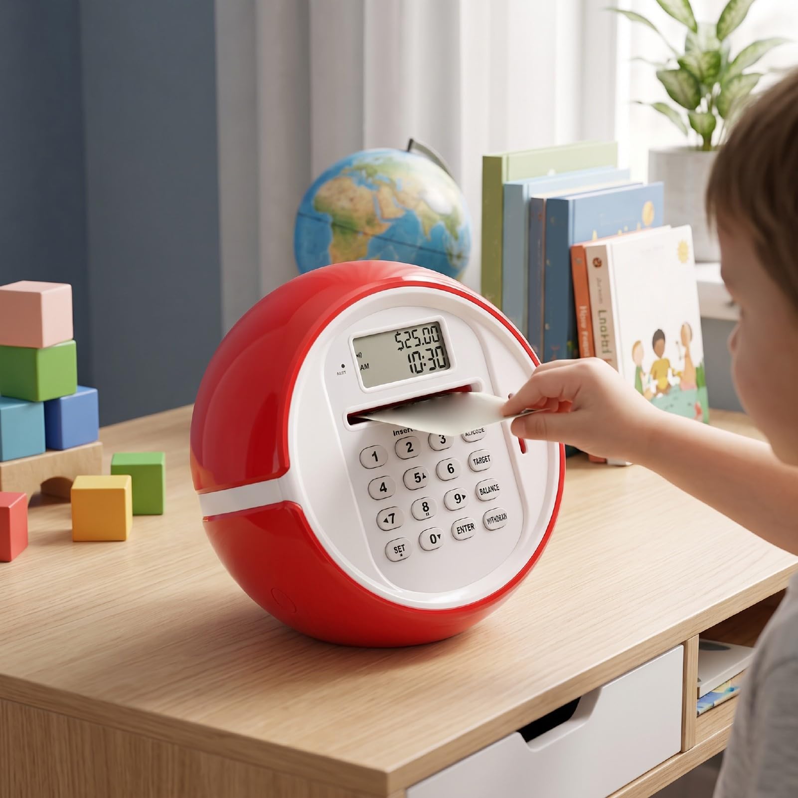 Annadue Tirelire ATM, Coffre-Fort par Mot de Passe pour Les Enfants à