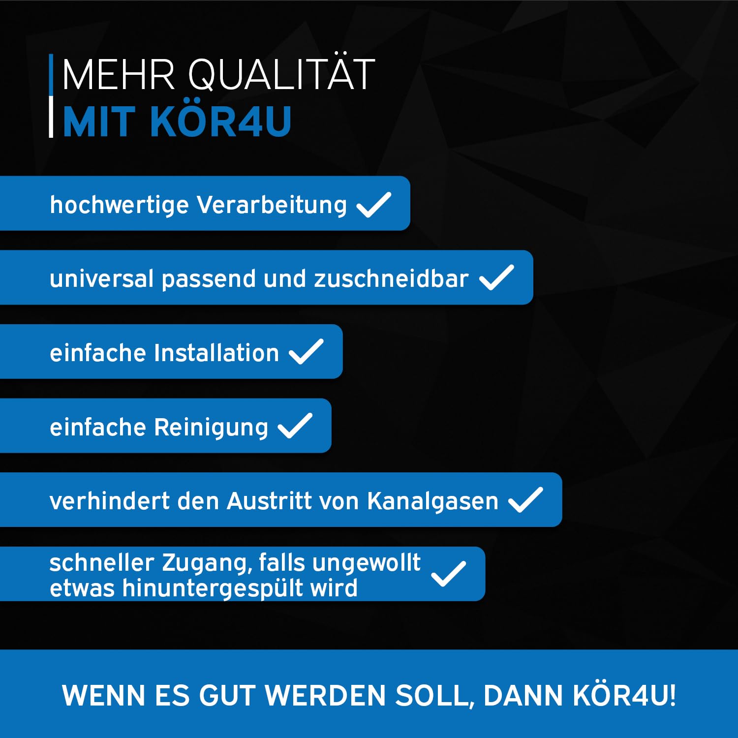 kör4u Premium Design syfon okrągły, chrom, uniwersalny – 1 1/4 cala x 32 mm, w zestawie uszczelki, zamknięcie zapachowe, syfon do umywalki w łazience, długa rura odpływowa