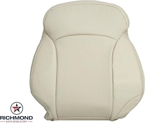 Miniatura 3 de Richmond Auto Upholstery Fundas de asiento de cuero perforadas de repuesto para parte inferior del lado del conductor y espalda inclinada, color