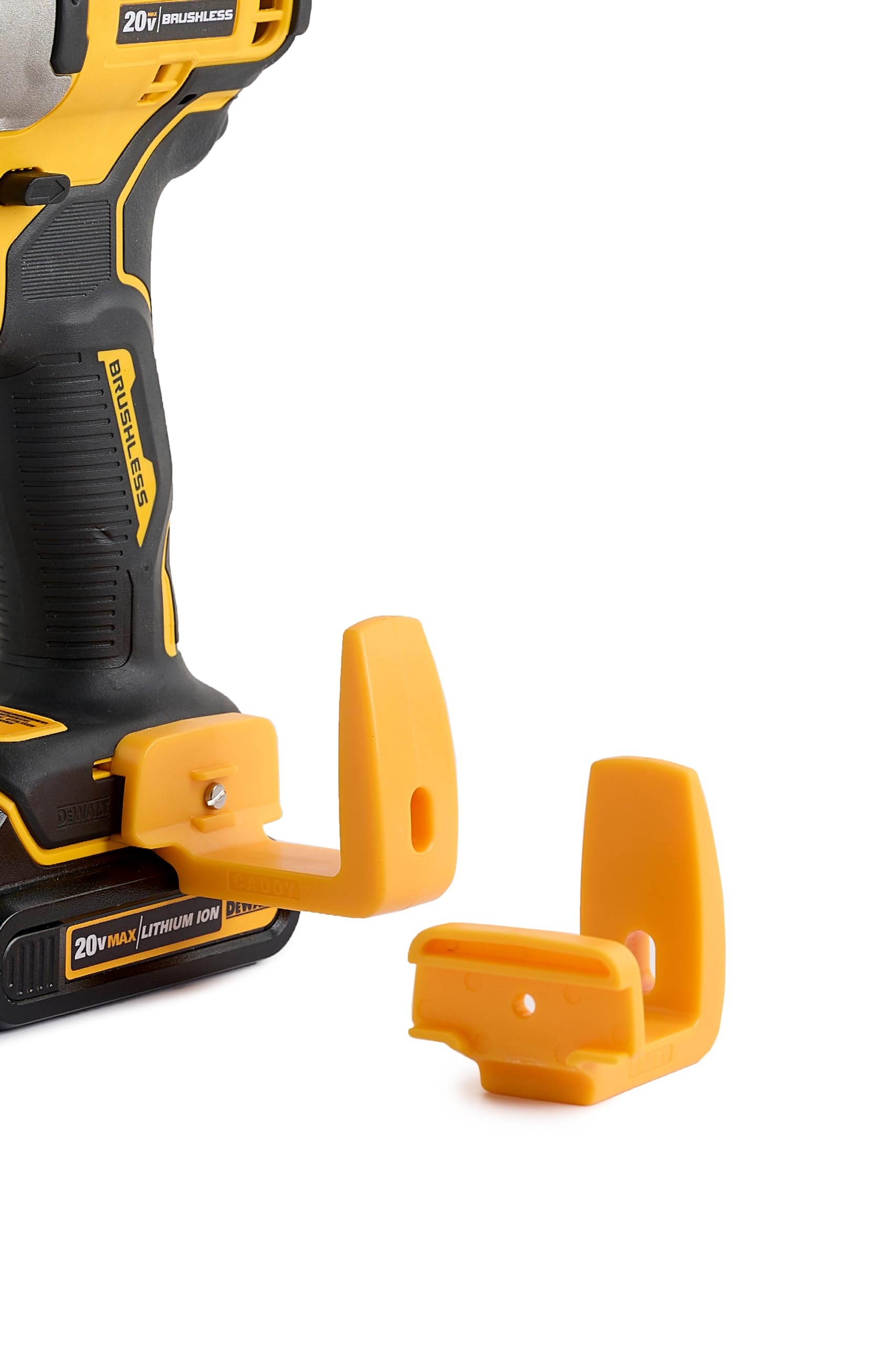 Caddy MEGA Hook - Wide Hooks for Impact Drill | Hang on 2x4, Tool Belt & Ladder - 2-Pack