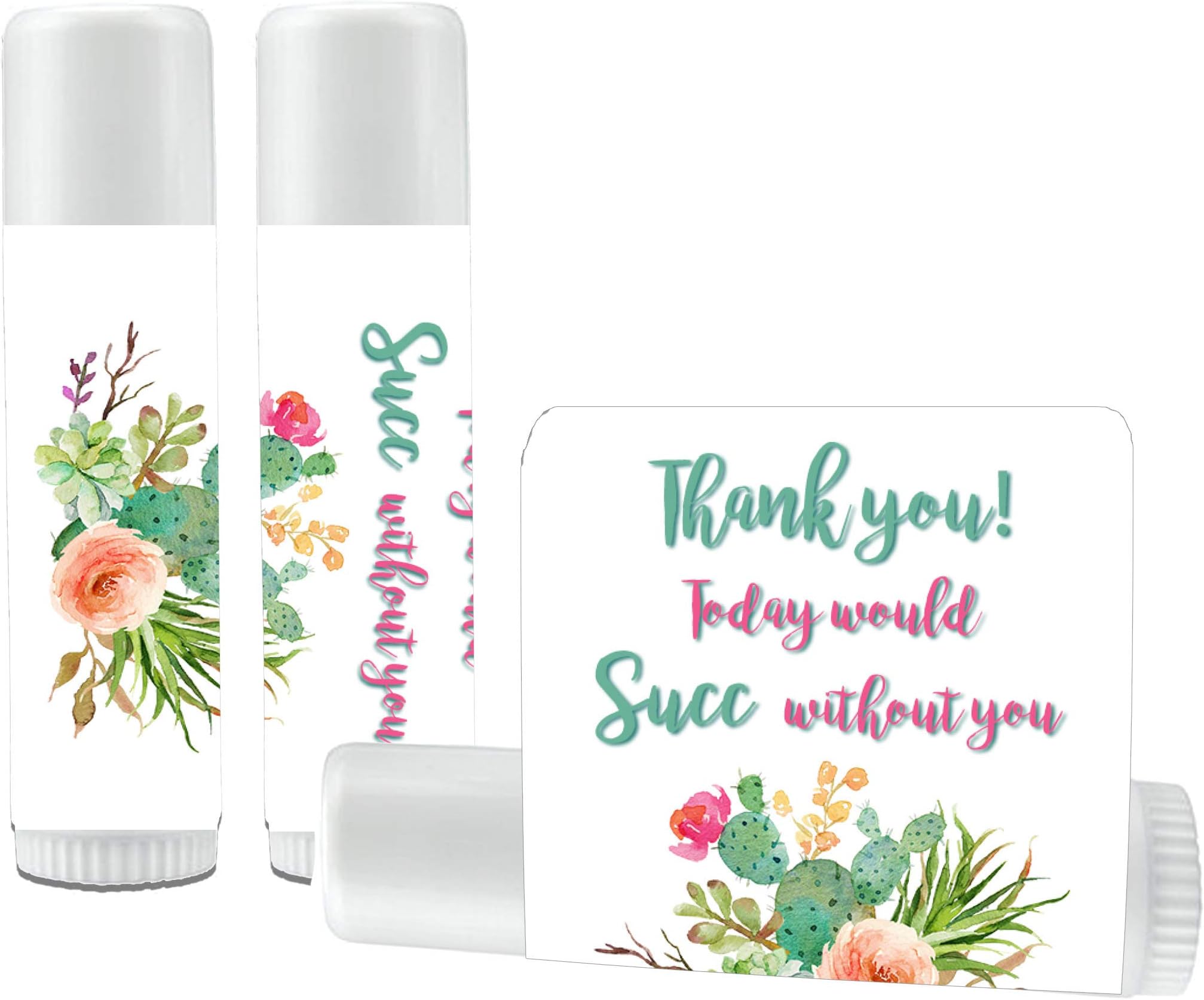 Botanical Bars 12 Succulent Lip Balm Favors - Succulent Party Favors - Succulent Bridal Shower - Succulent Birthday - Succulent Wedding Favors - Succulent Lip Balms